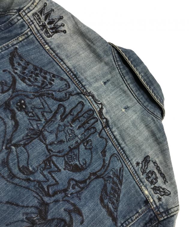 中古・古着通販】DIESEL (ディーゼル) 刺繍デニムジャケット