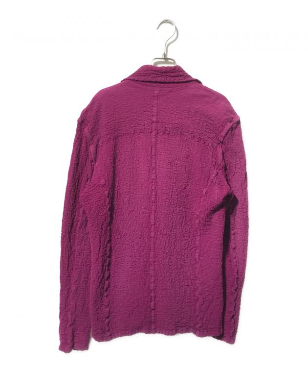 【希少】meイッセイミヤケ/カリフラワー縮絨加工ハーフネックジャケット/パープル 中古・古着通販】me ISSEY MIYAKE (ミーイッセイ ミヤケ) カリフラワー