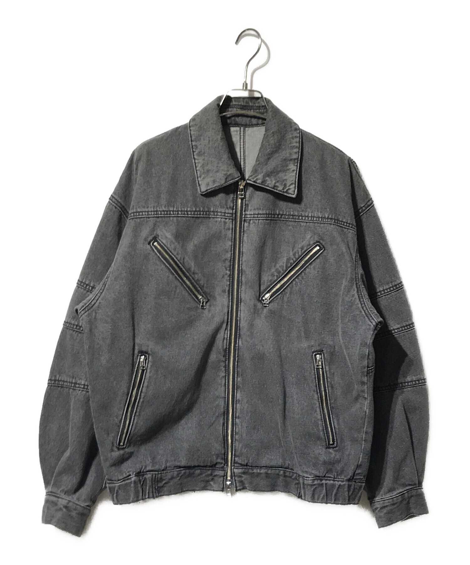 中古・古着通販】JUN RED (ジュン レッド) デニムバイカー ZIP