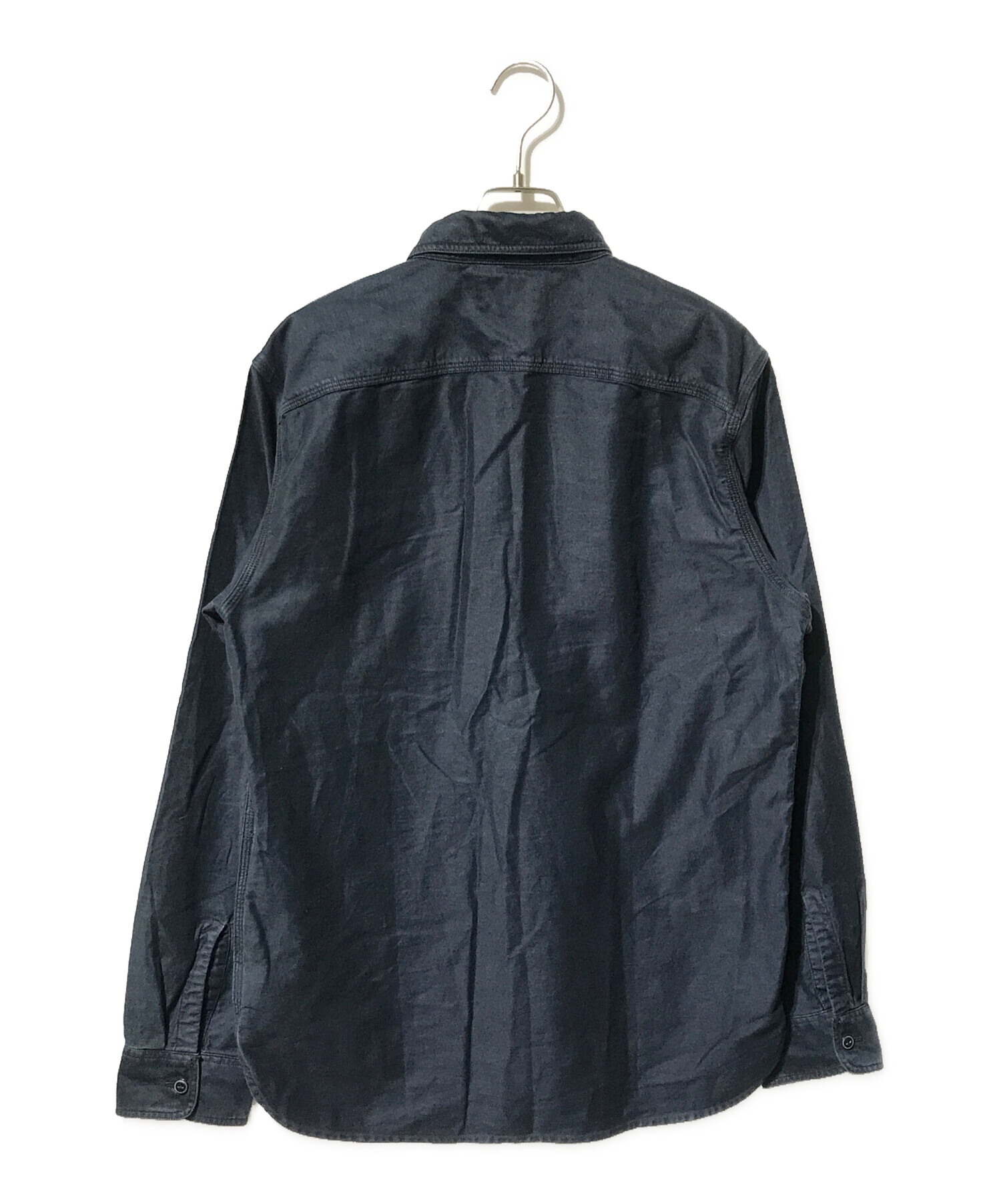 中古・古着通販】RRL (ダブルアールエル) リネン混ワークシャツ/ボタン 