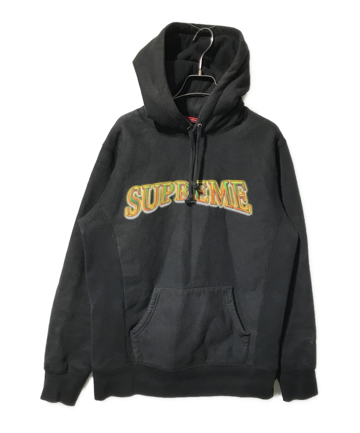 Supreme ブラック フード付きパーカー SUPREME ブラック フード付き 
