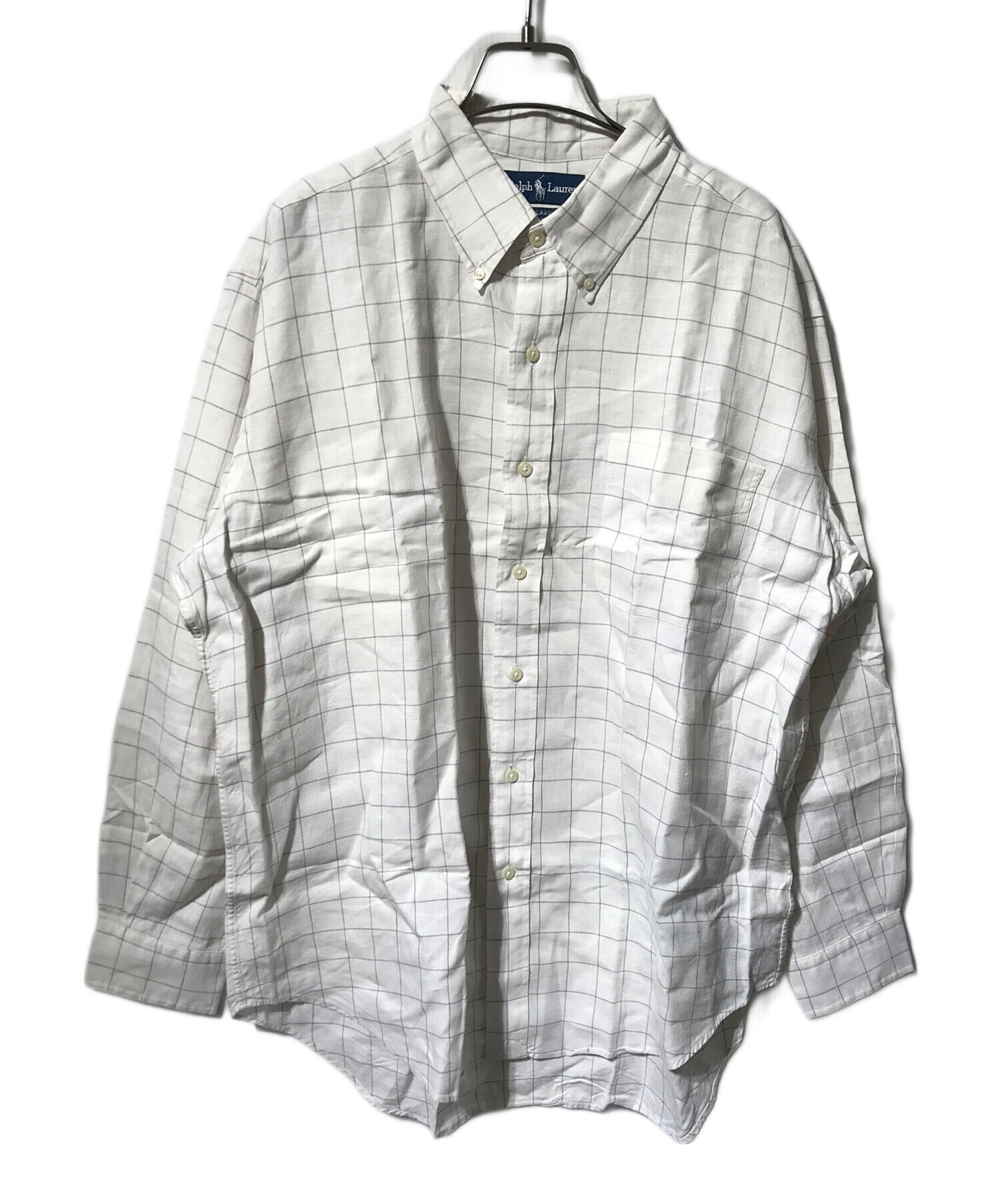 中古・古着通販】RALPH LAUREN (ラルフローレン) 格子チェック リネン 