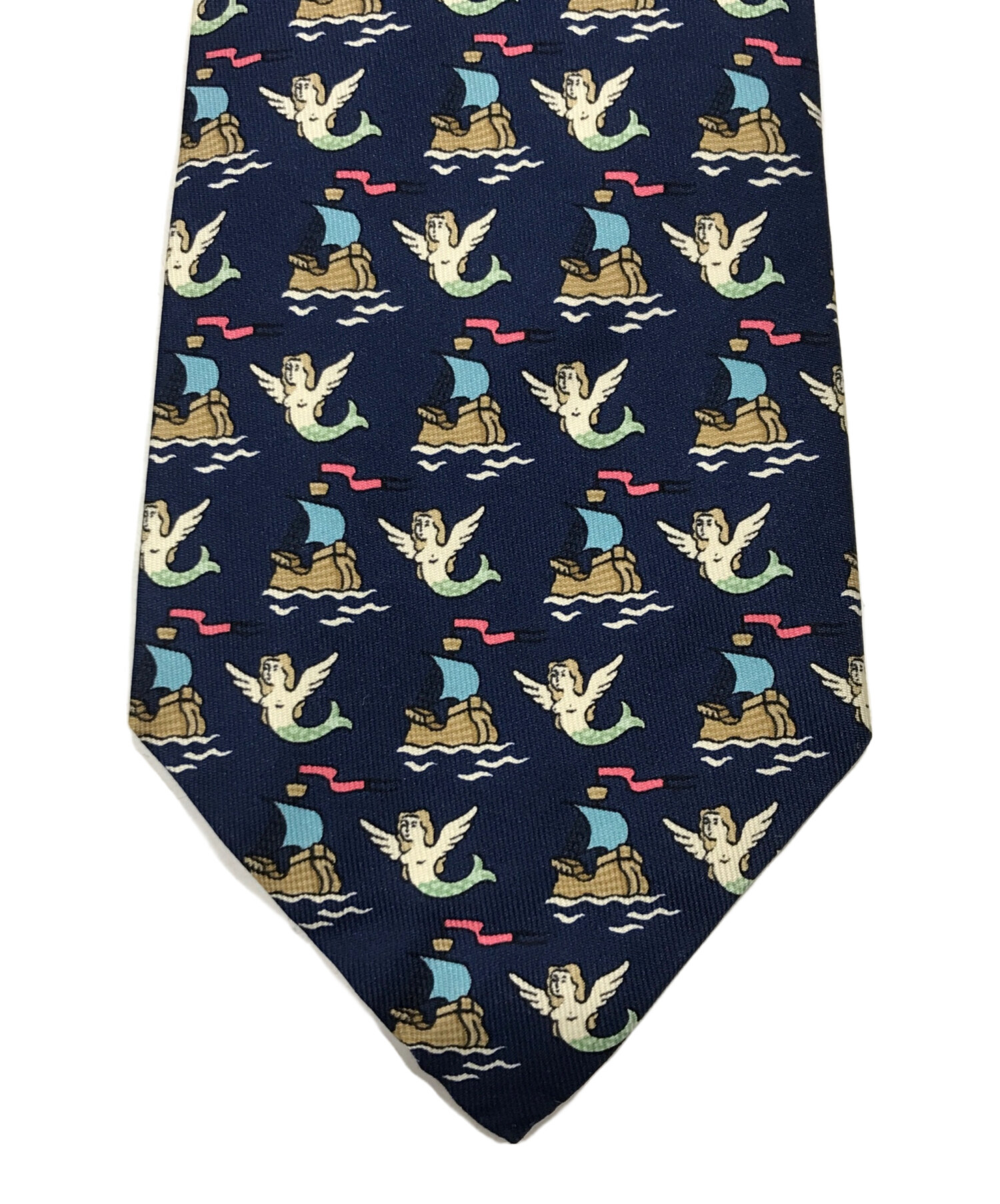 中古・古着通販】HERMES (エルメス) 総柄ネクタイ/シルクネクタイ