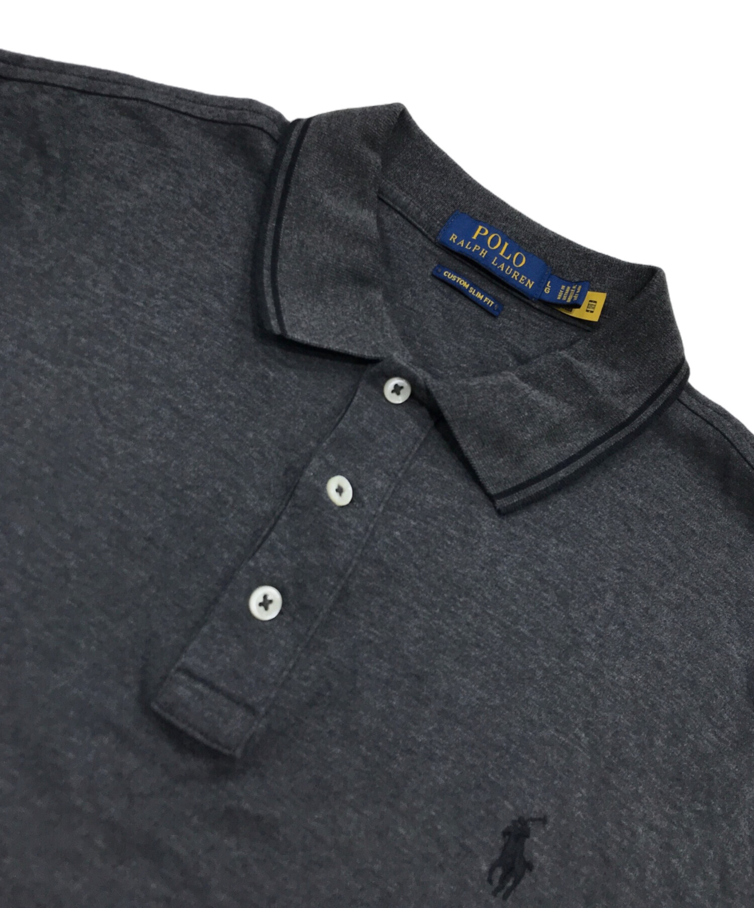 Polo Ralph Lauren ダークグレー ポロシャツ 中古・古着通販】POLO RALPH LAUREN (ポロ・ラルフローレン) QR