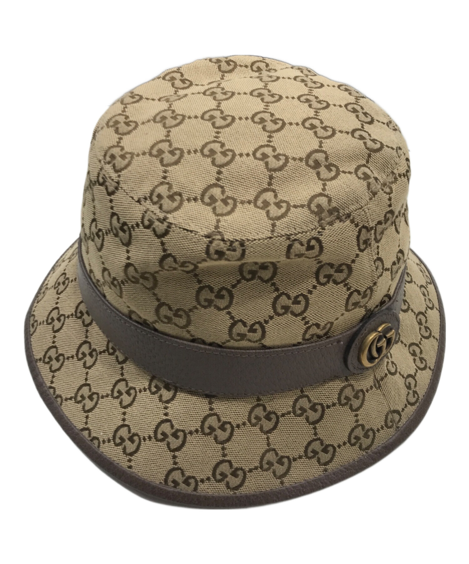 美品　GGキャンバス フェドラハット　ベージュ 値下げ可能 中古・古着通販】GUCCI (グッチ) GGキャンバス フェドラハット