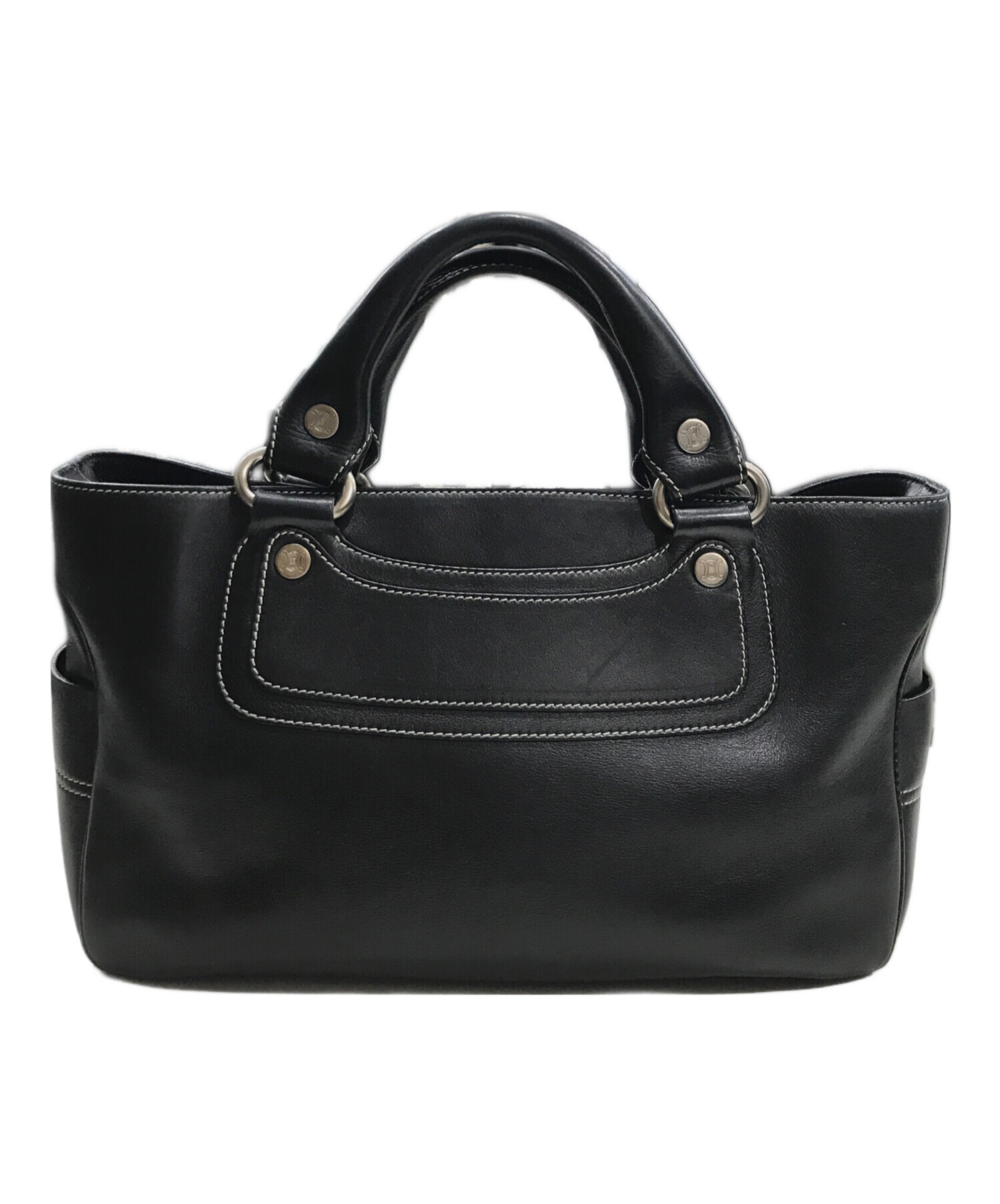 セリーヌ　レザーハンドバッグ 中古・古着通販】CELINE (セリーヌ) オールドレザーハンドバッグ