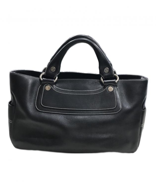CELINE レザー ハンドバッグ 中古・古着通販】CELINE (セリーヌ) オールドレザーハンドバッグ