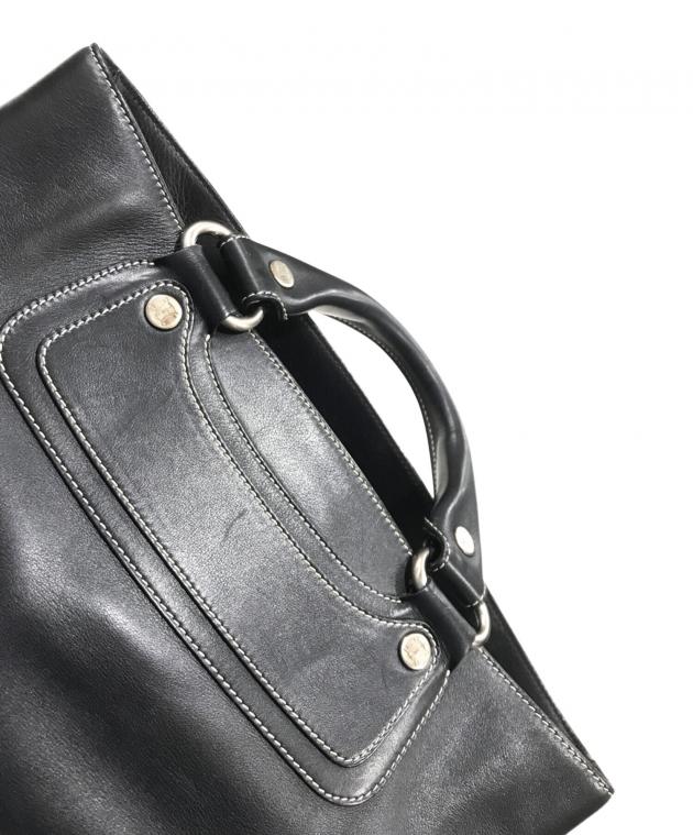 セリーヌ　レザーハンドバッグ 中古・古着通販】CELINE (セリーヌ) オールドレザーハンドバッグ