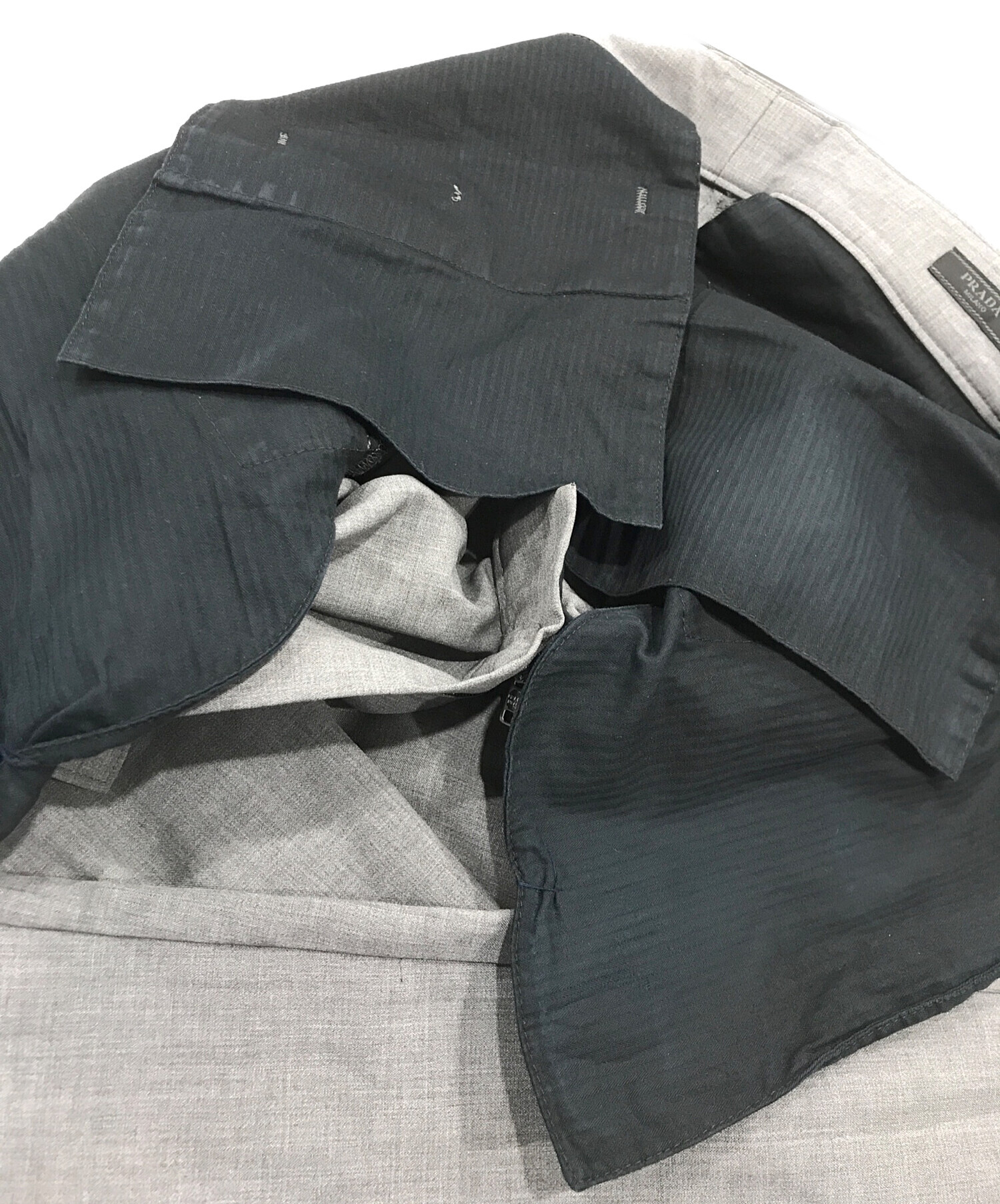 中古・古着通販】PRADA (プラダ) スラックス/ウールパンツ グレー
