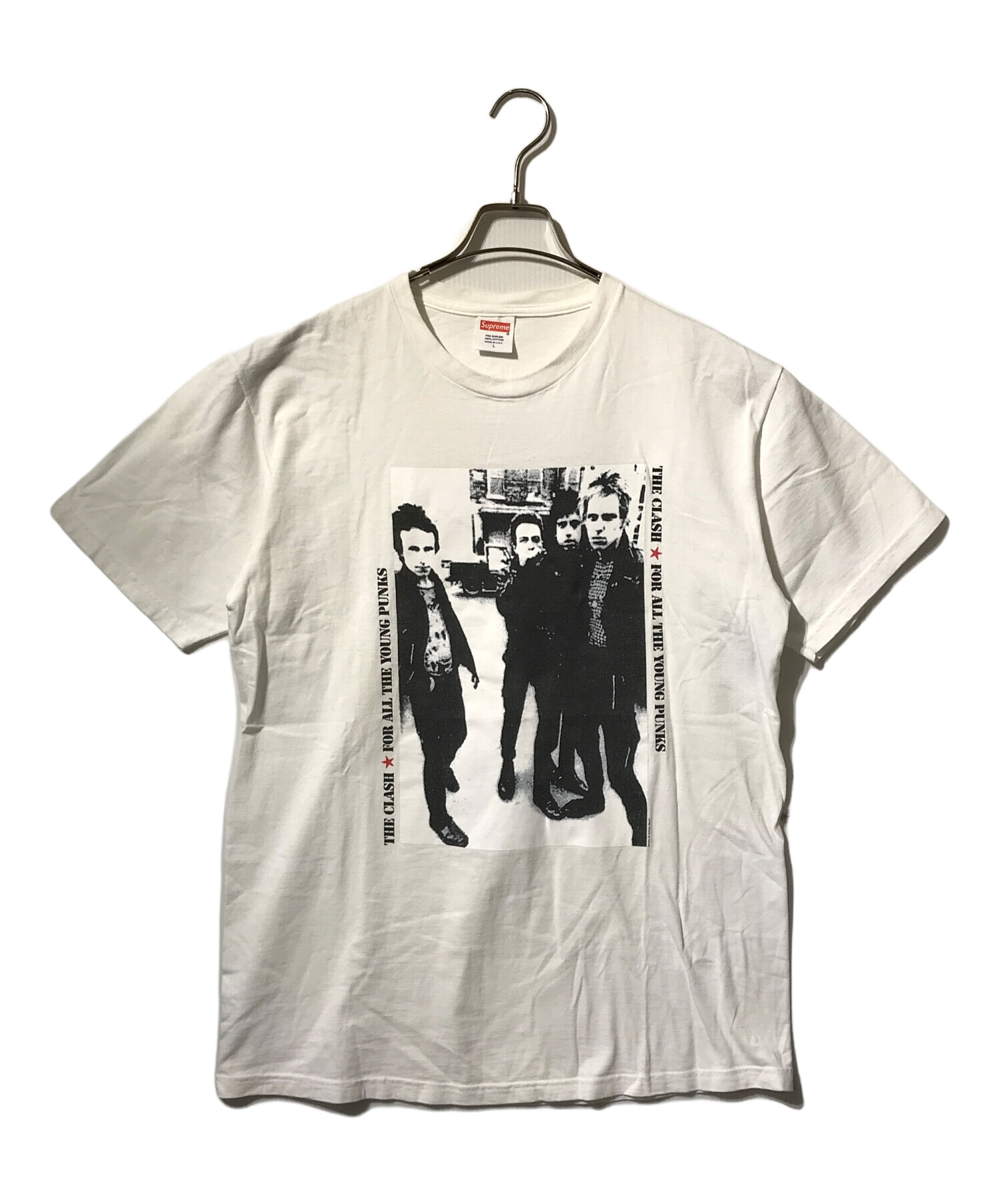 【中古レア】Supreme x THE CLASH フォトTシャツ白Mサイズ 中古・古着通販】SUPREME (シュプリーム) ザ・クラッシュ ヤングパンク