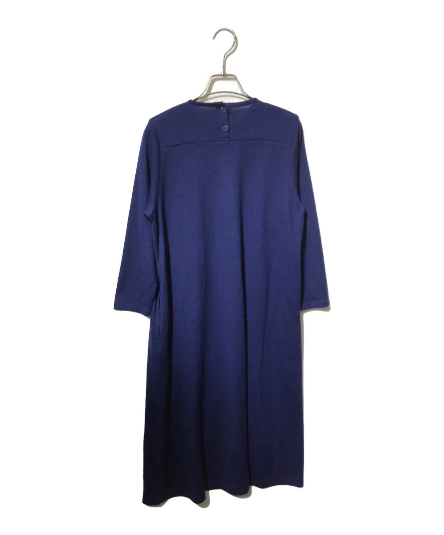 青ワンピース 長袖 中古 中古・古着通販】EIKOFUL (エイコフル) ウール100ワンピース/長袖