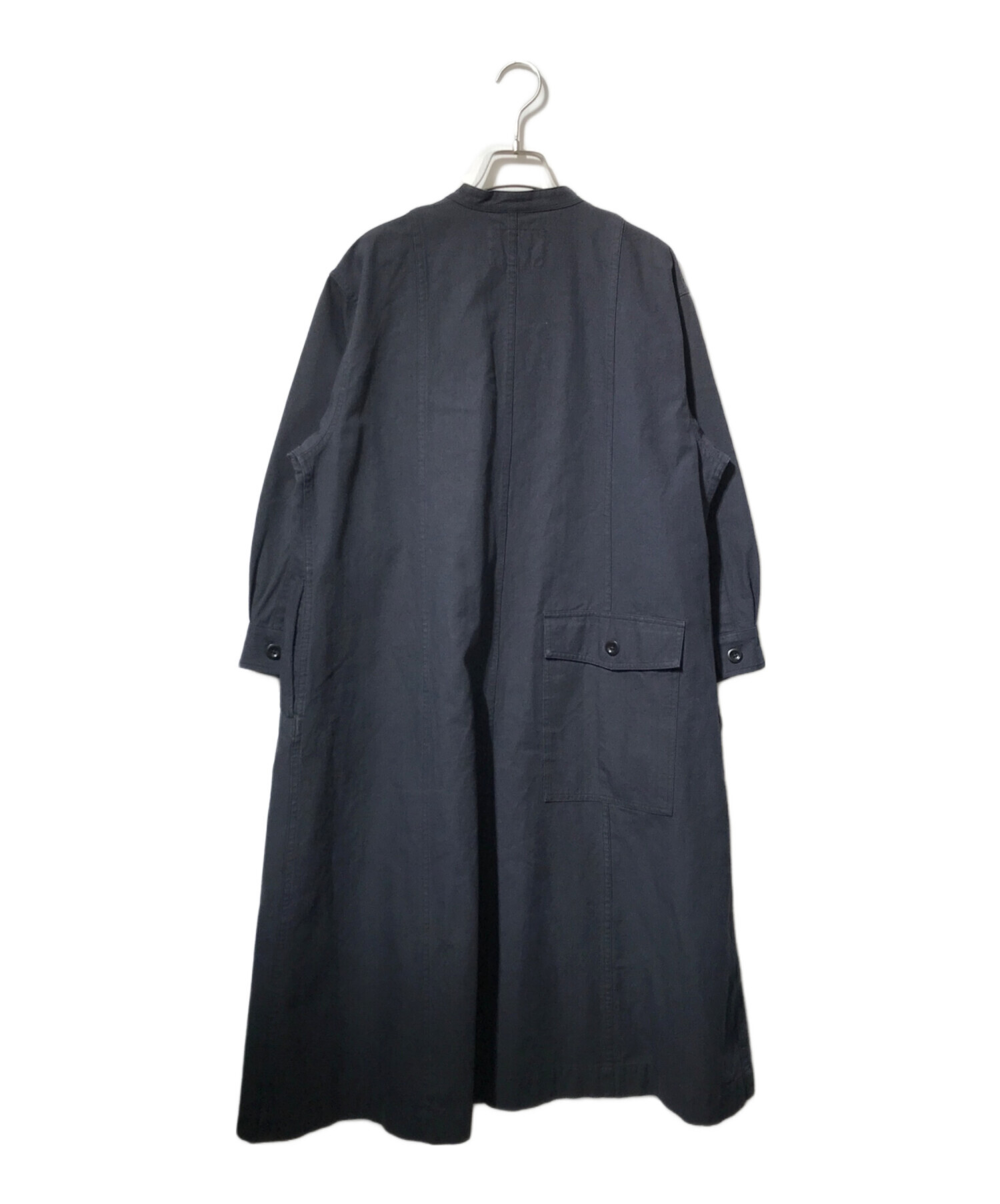 【★新品未使用★】MHL.コットンワンピース 定価33,000円 ネイビー 中古・古着通販】MHL (エムエイチエル) WORN COTTON WOOL TWILL