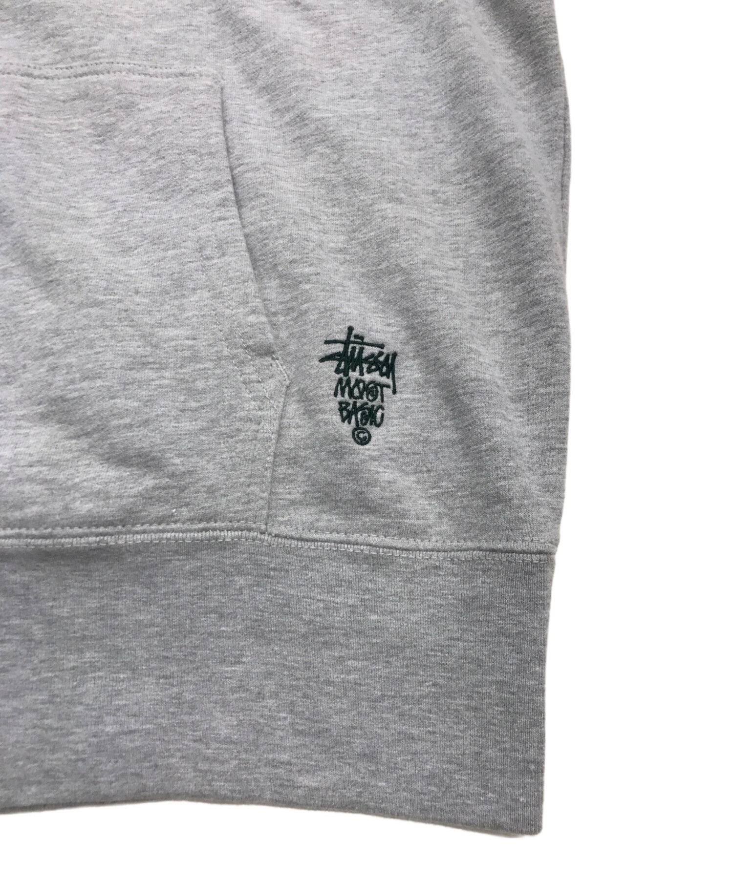 中古・古着通販】stussy (ステューシー) ロゴ刺繍プルオーバーパーカー 