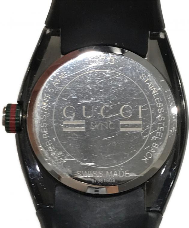 ★未使用品★GUCCI グッチ 987G クォーツリストウォッチ 中古・古着通販】GUCCI (グッチ) リストウォッチ ブラック｜ブランド