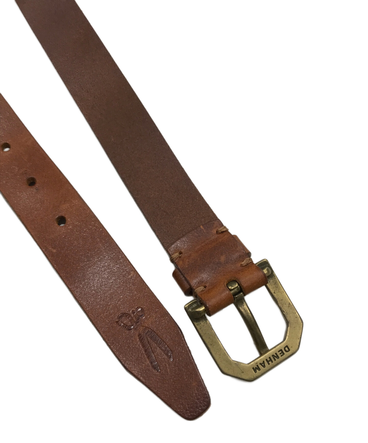 中古・古着通販】Denham (デンハム) レザーベルト ブラウン｜ブランド