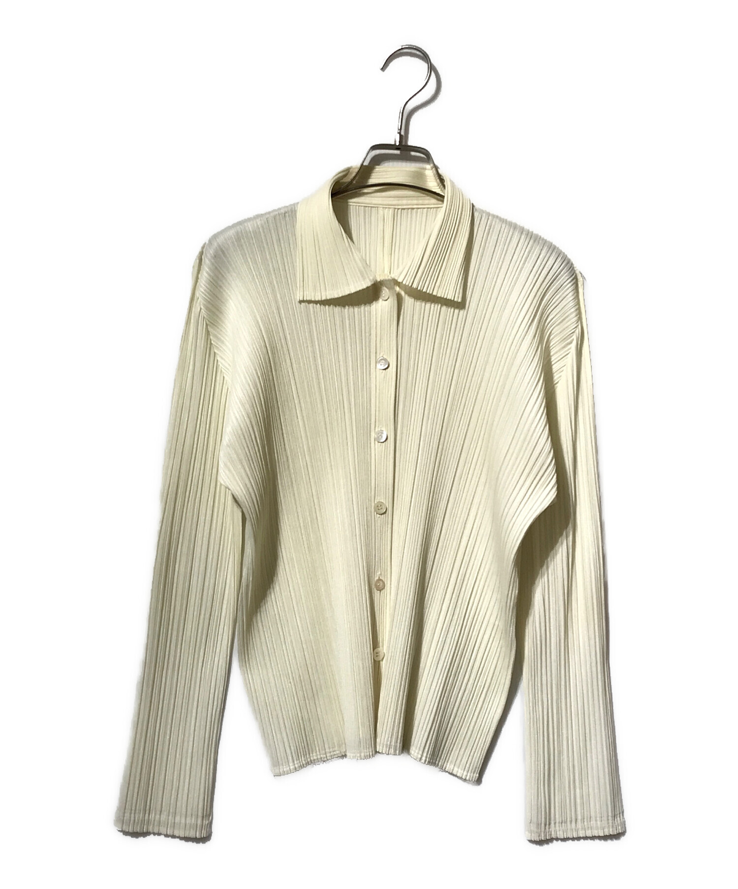 PLEATS PLEASE プリーツプリーズ ブラウス M 白 【古着】【中古】【送料無料】 中古・古着通販】PLEATS PLEASE (プリーツプリーズ) プリーツブラウス