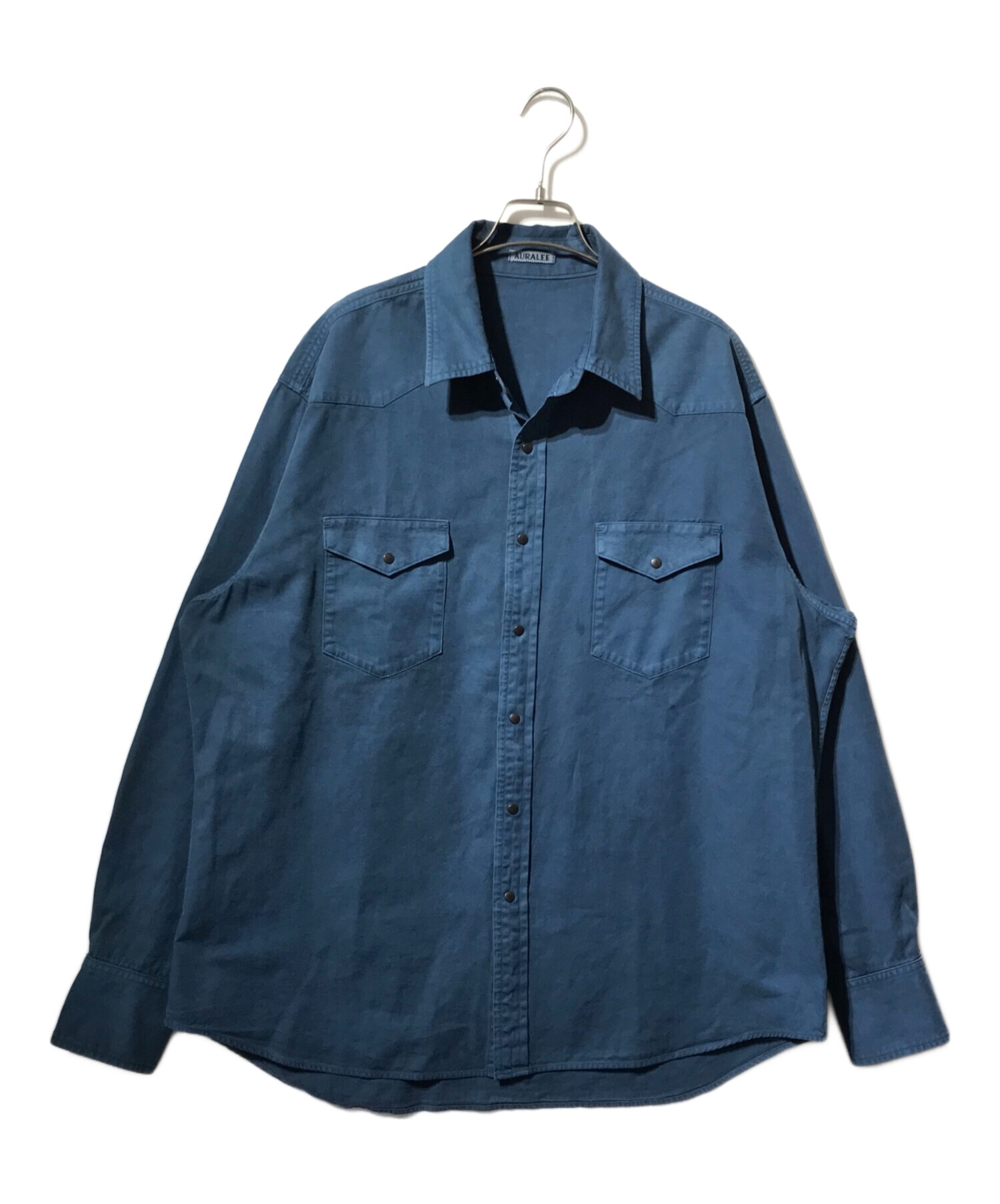 中古・古着通販】AURALEE (オーラリー) ウエスタンシャツ ブルー