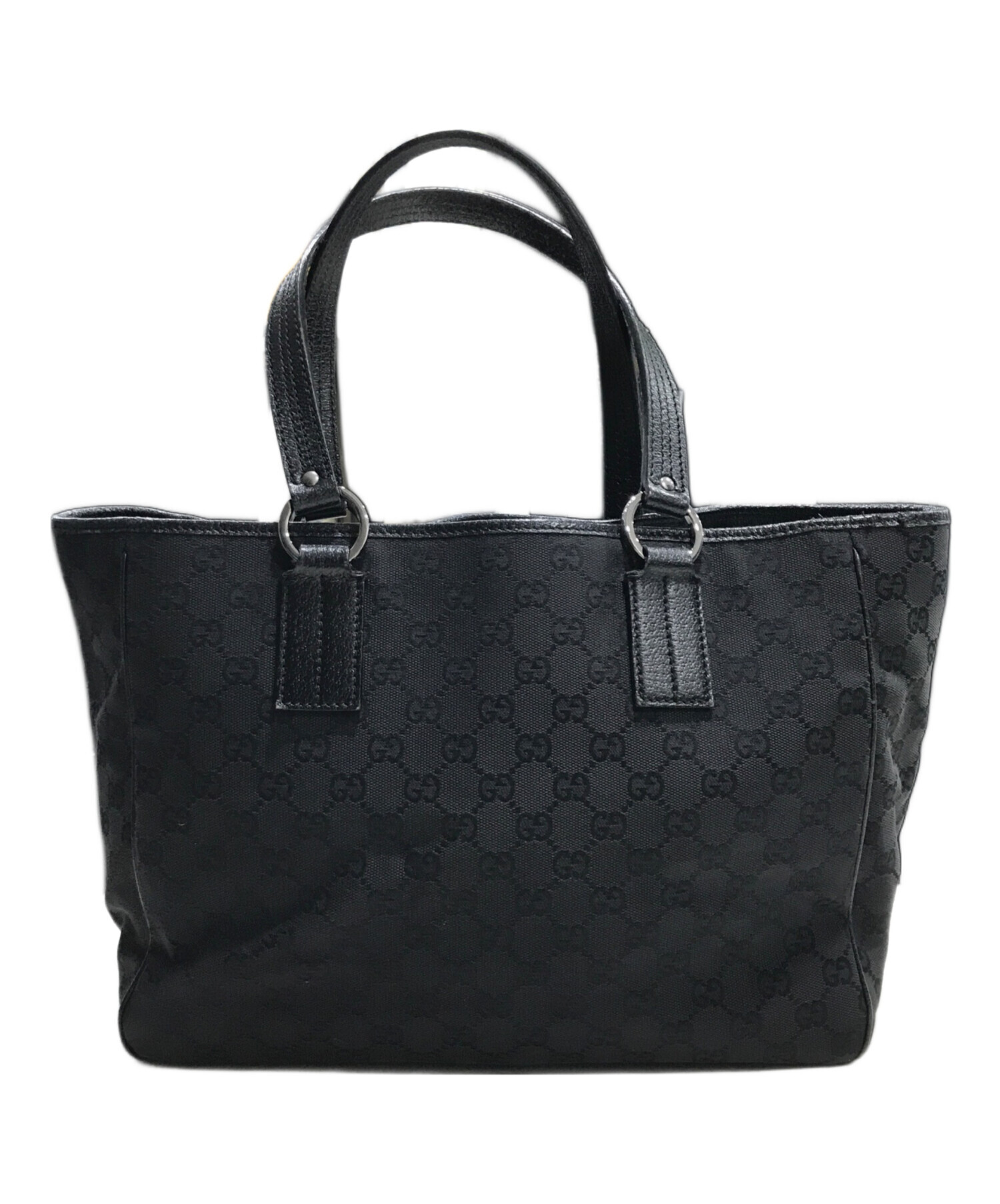 中古・古着通販】GUCCI (グッチ) GGキャンバストートバッグ ブラック 