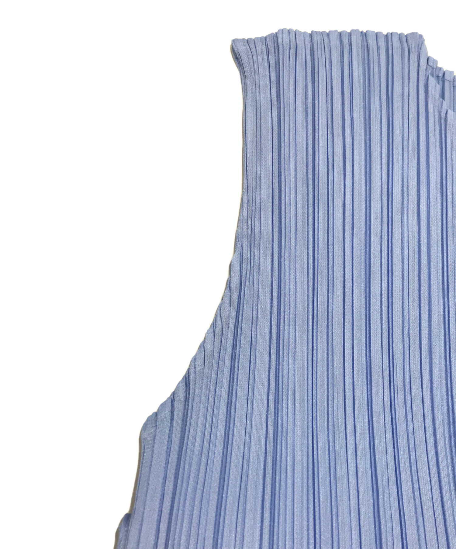 PLEATS PLEASEプリーツプリーズ ロイヤルブルー プリーツノースリーブ 中古・古着通販】PLEATS PLEASE (プリーツプリーズ) プリーツ変形