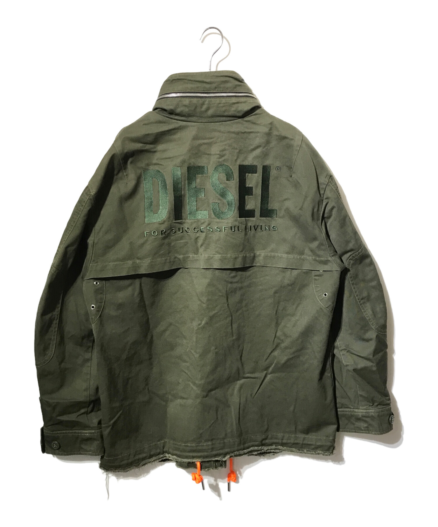 DIESEL ミリタリージャケット カーキ 中古・古着通販】DIESEL (ディーゼル) ミリタリージャケット カーキ