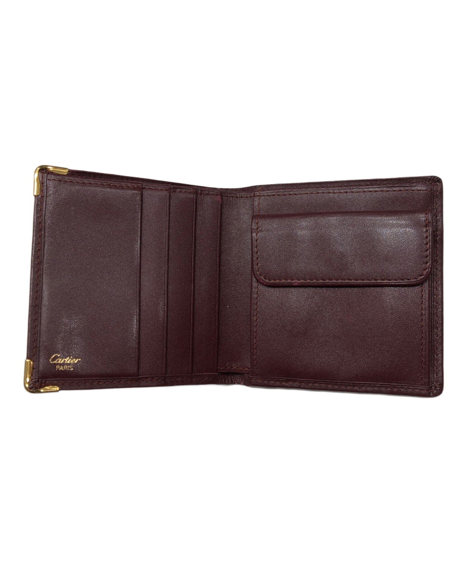 Cartier カルティエ 財布・ケース  茶 【古着】【中古】【送料無料】 中古・古着通販】Cartier (カルティエ) カードケース レッド｜ブランド