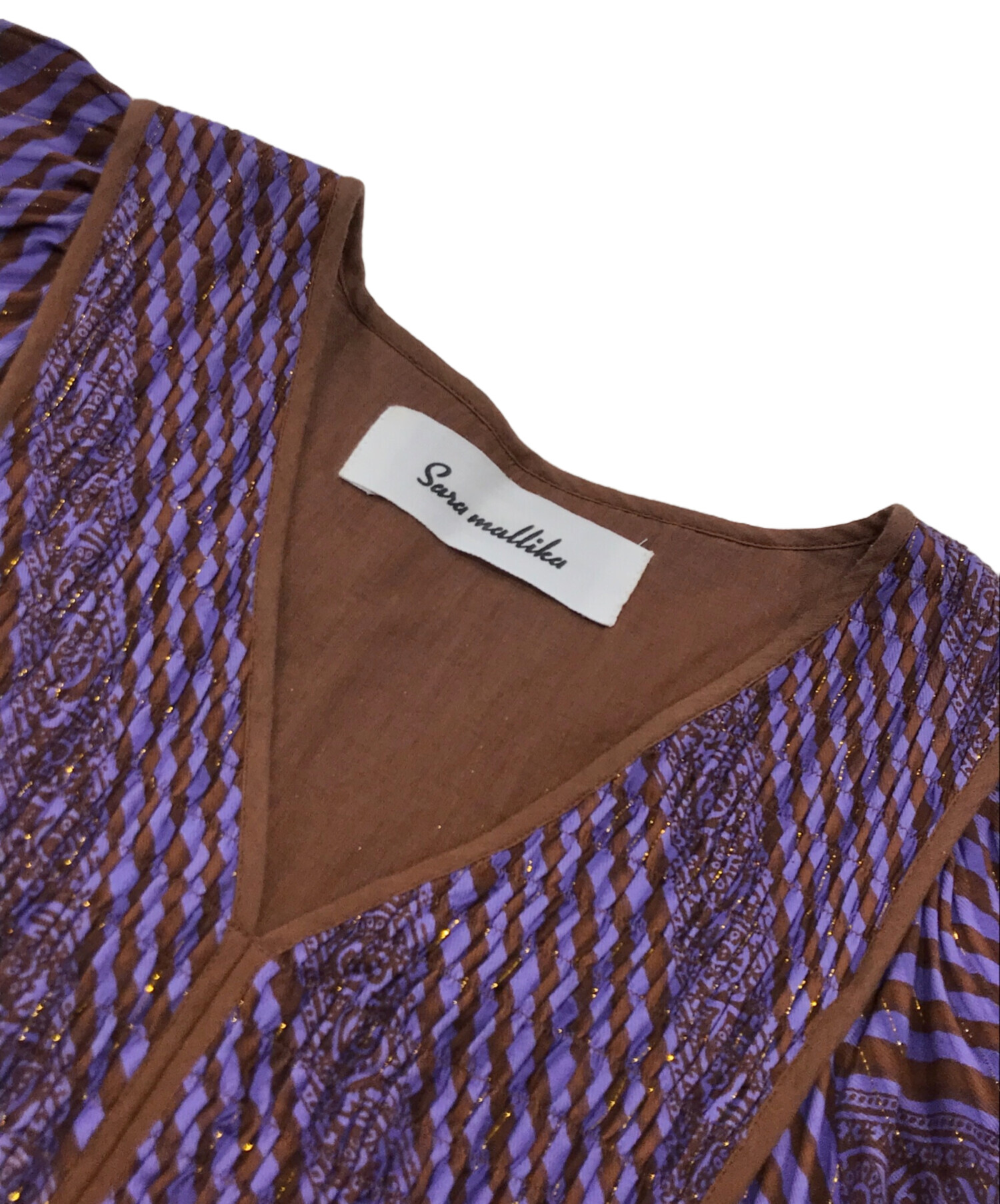 中古・古着通販】sara mallika (サラマリカ) Cotton Stripe Ethnic 中古・古着通販】sara mallika (サラマリカ) Cotton Stripe Ethnic