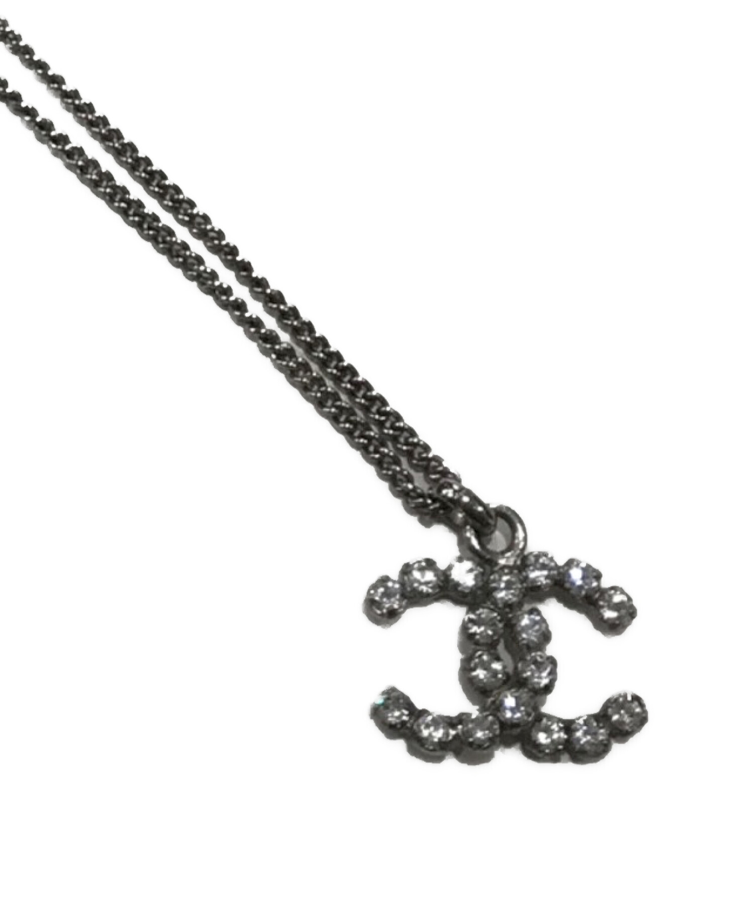 CHANEL（シャネル） しずく型 ラインストーン ネックレス 中古・古着通販】CHANEL (シャネル) ココマークラインストーン