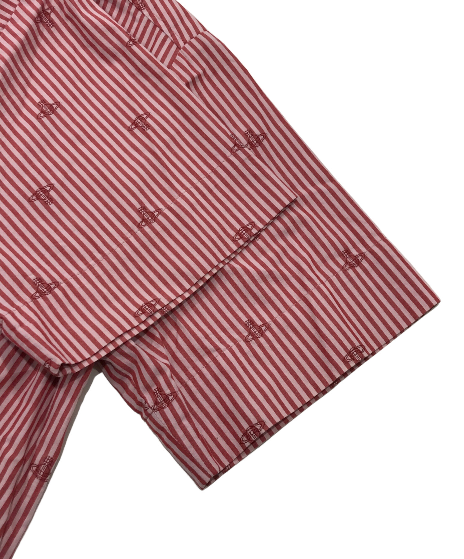 Vivienne Westwood ストライプ柄 半袖シャツ ピンク グレー 中古・古着通販】Vivienne Westwood RED LABEL (ヴィヴィアンウエスト