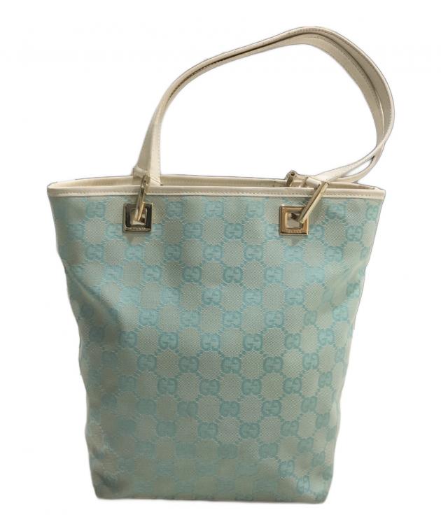 グッチ　GUCCI　ミニトート 中古・古着通販】GUCCI (グッチ) ミニトートバッグ スカイブルー
