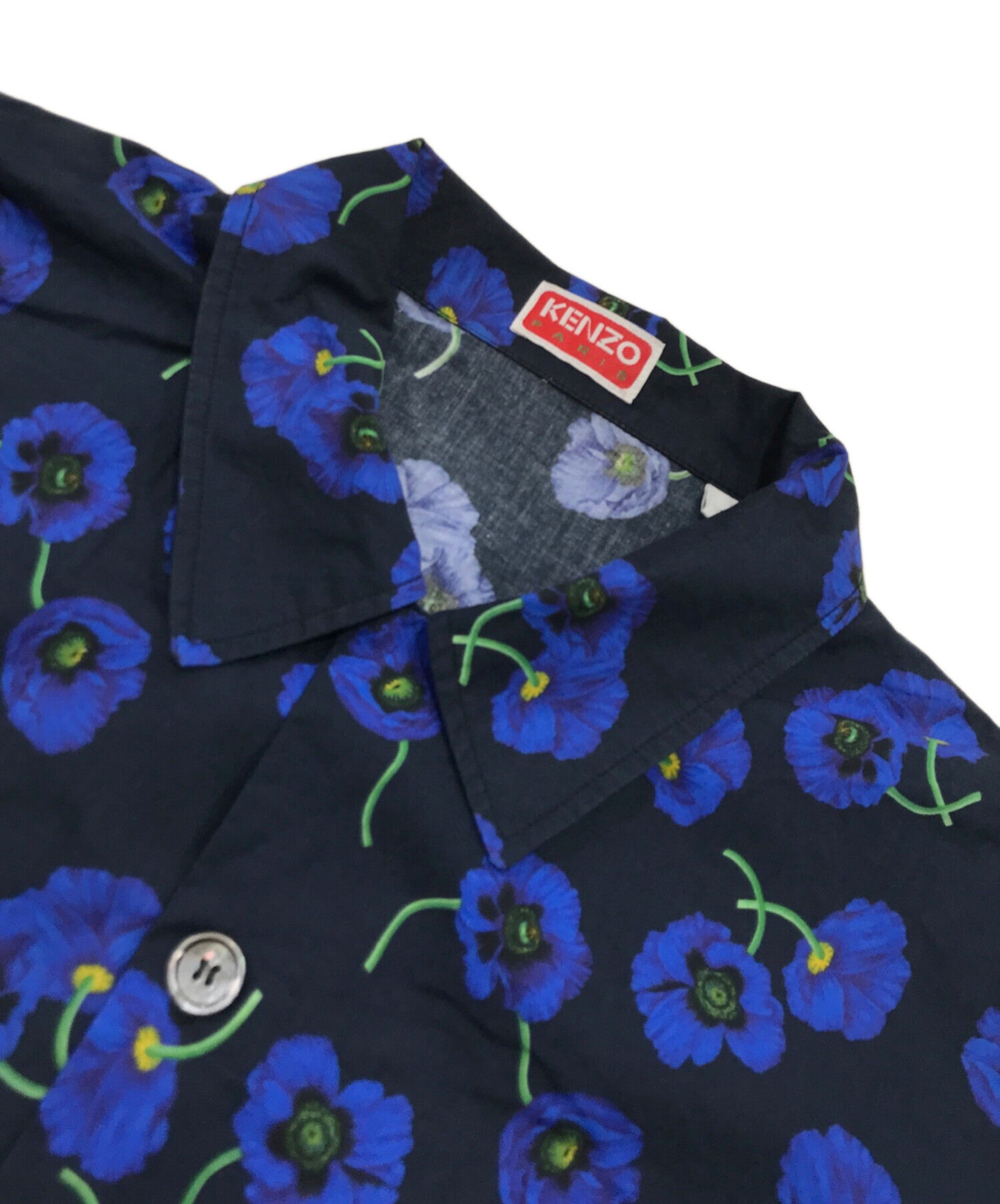 中古・古着通販】KENZO (ケンゾー) アロハシャツ ブラック×ブルー