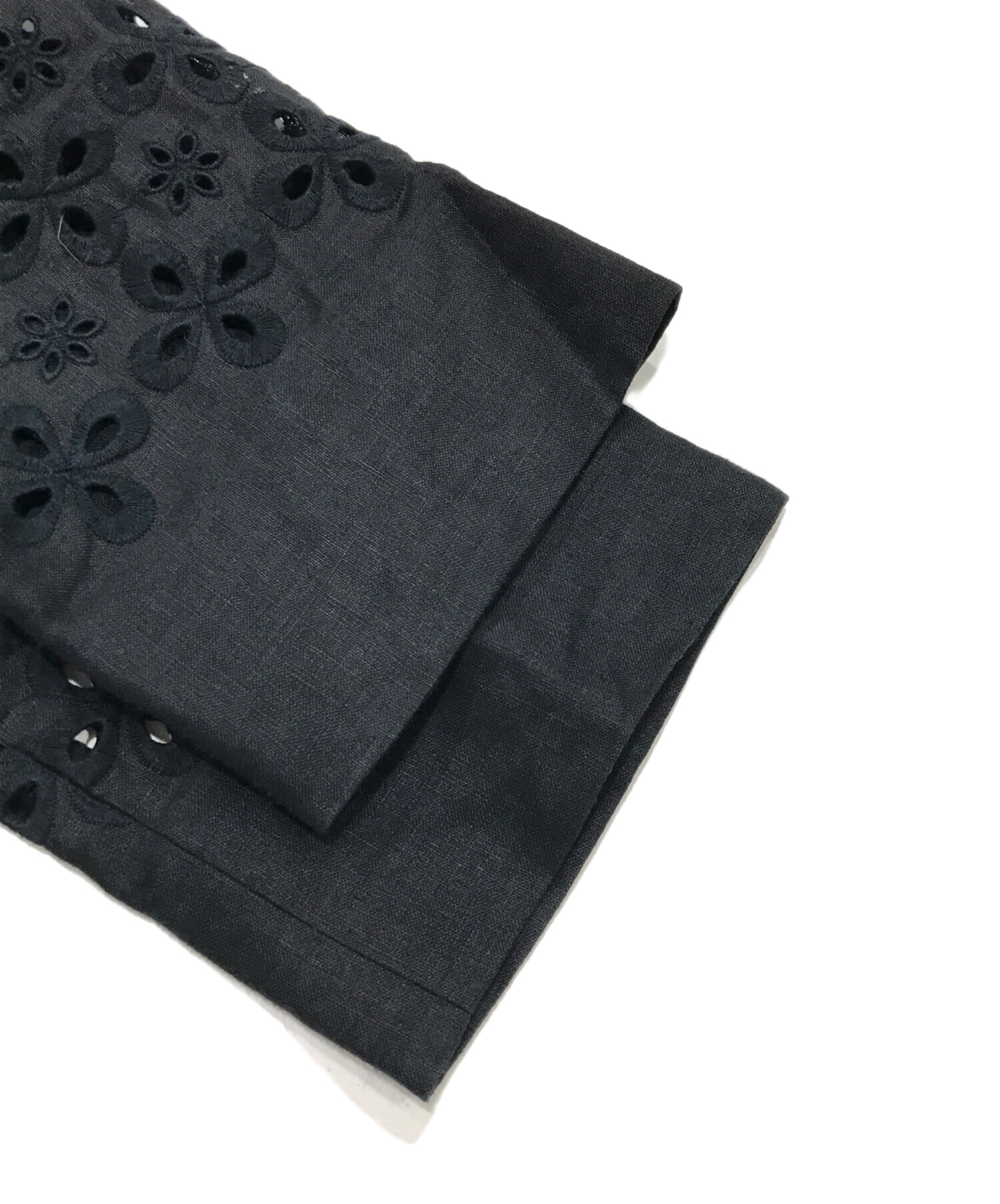 タグ付き新品★ANAI アナイ★ノーカラージャケット 38 46200円 中古・古着通販】ANAYI (アナイ) カットワークノーカラージャケット