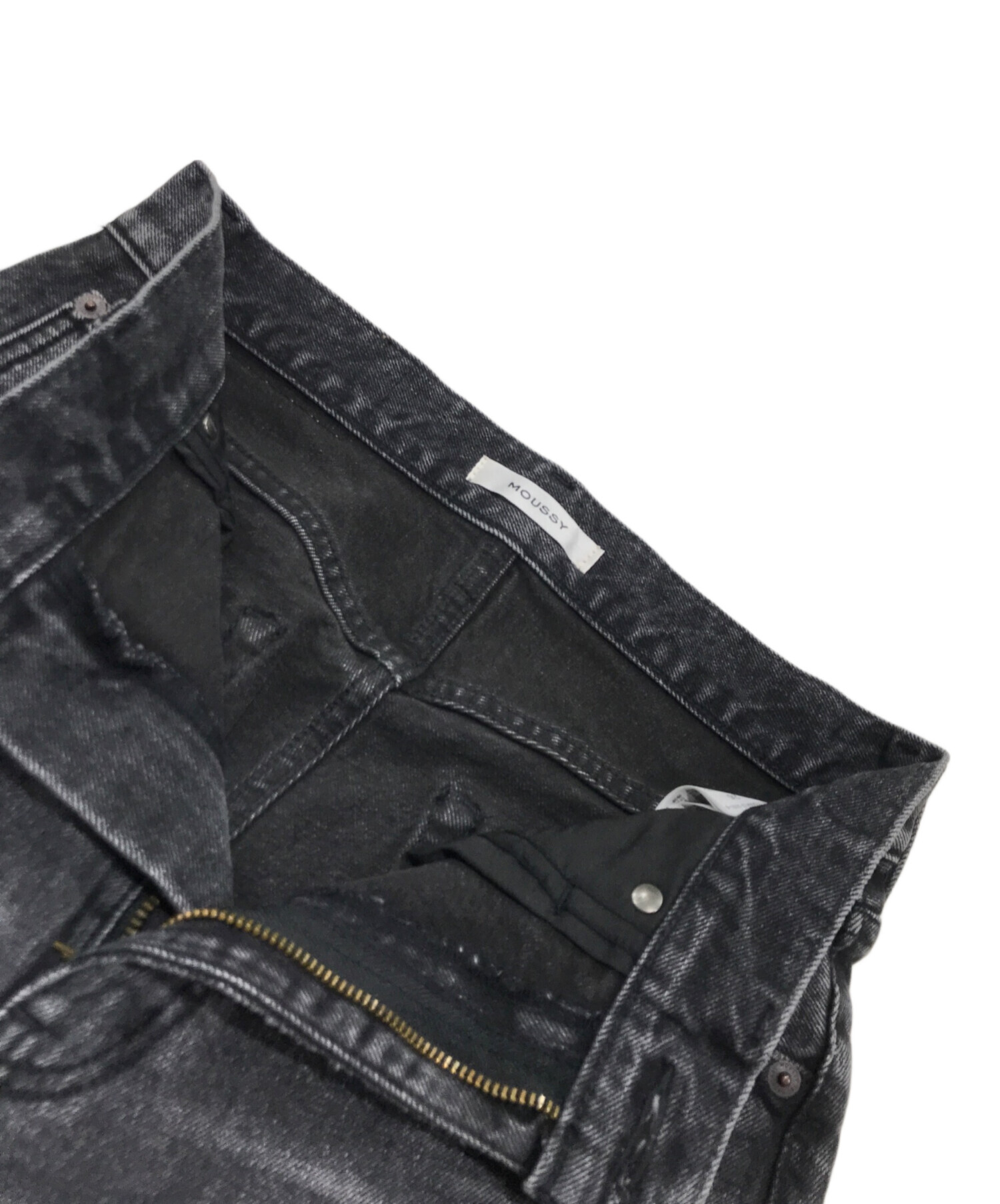 中古・古着通販】moussy (マウジー) MVS BLACK FLARE デニム ブラック