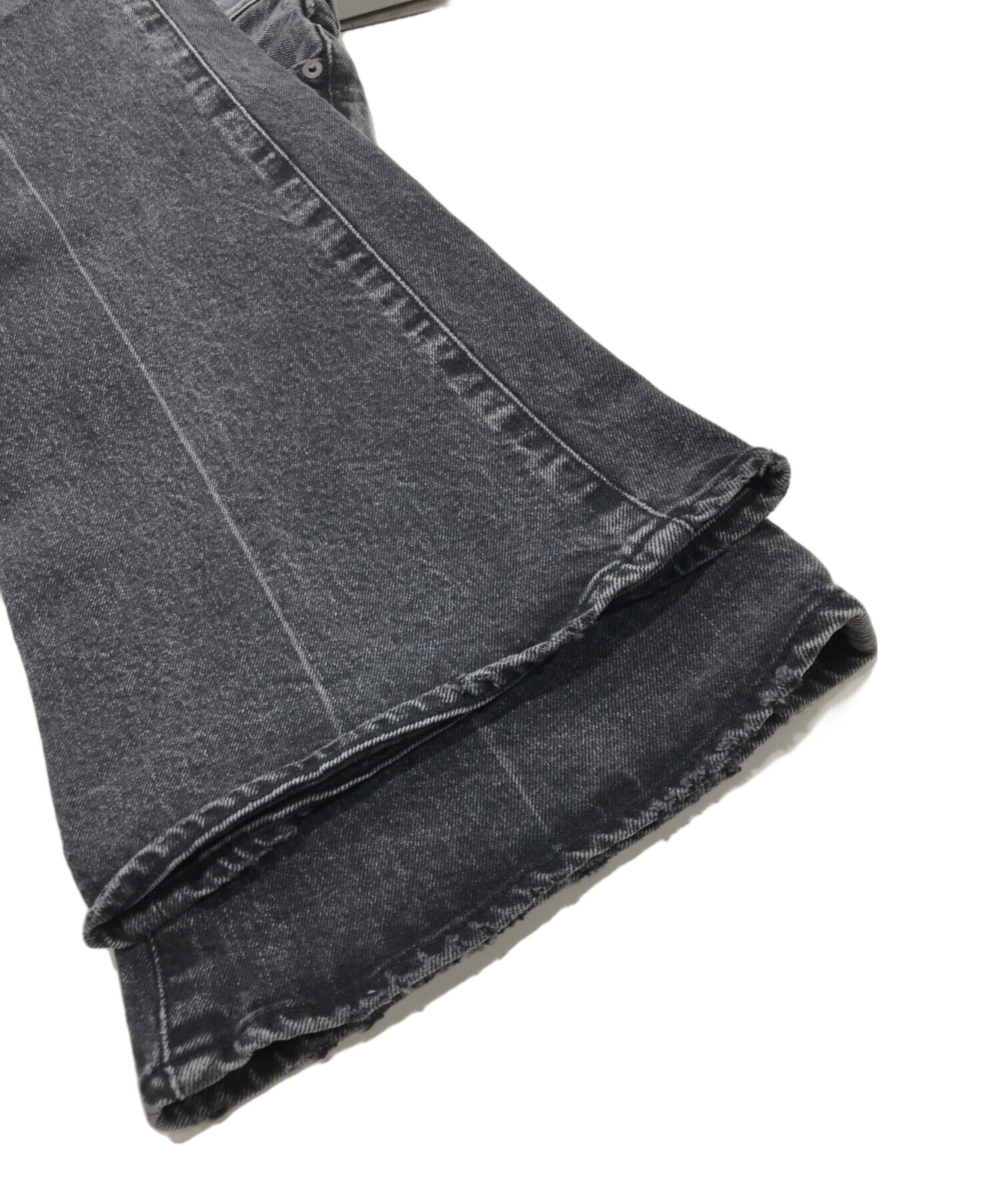 中古・古着通販】moussy (マウジー) MVS BLACK FLARE デニム ブラック