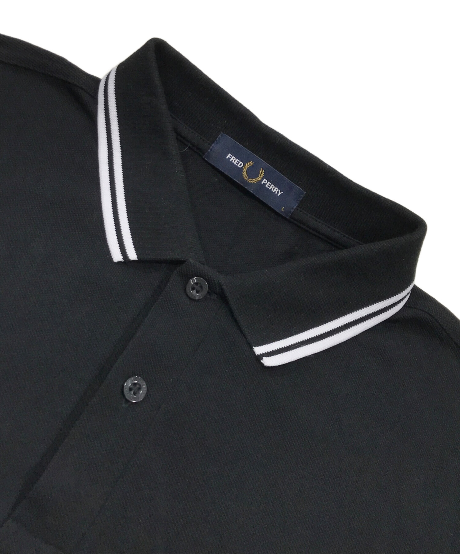 【(値下げ)Fred Perry】(新品・未使用) ブラック ポロシャツ 中古・古着通販】FRED PERRY (フレッドペリー) ポロシャツ ブラック