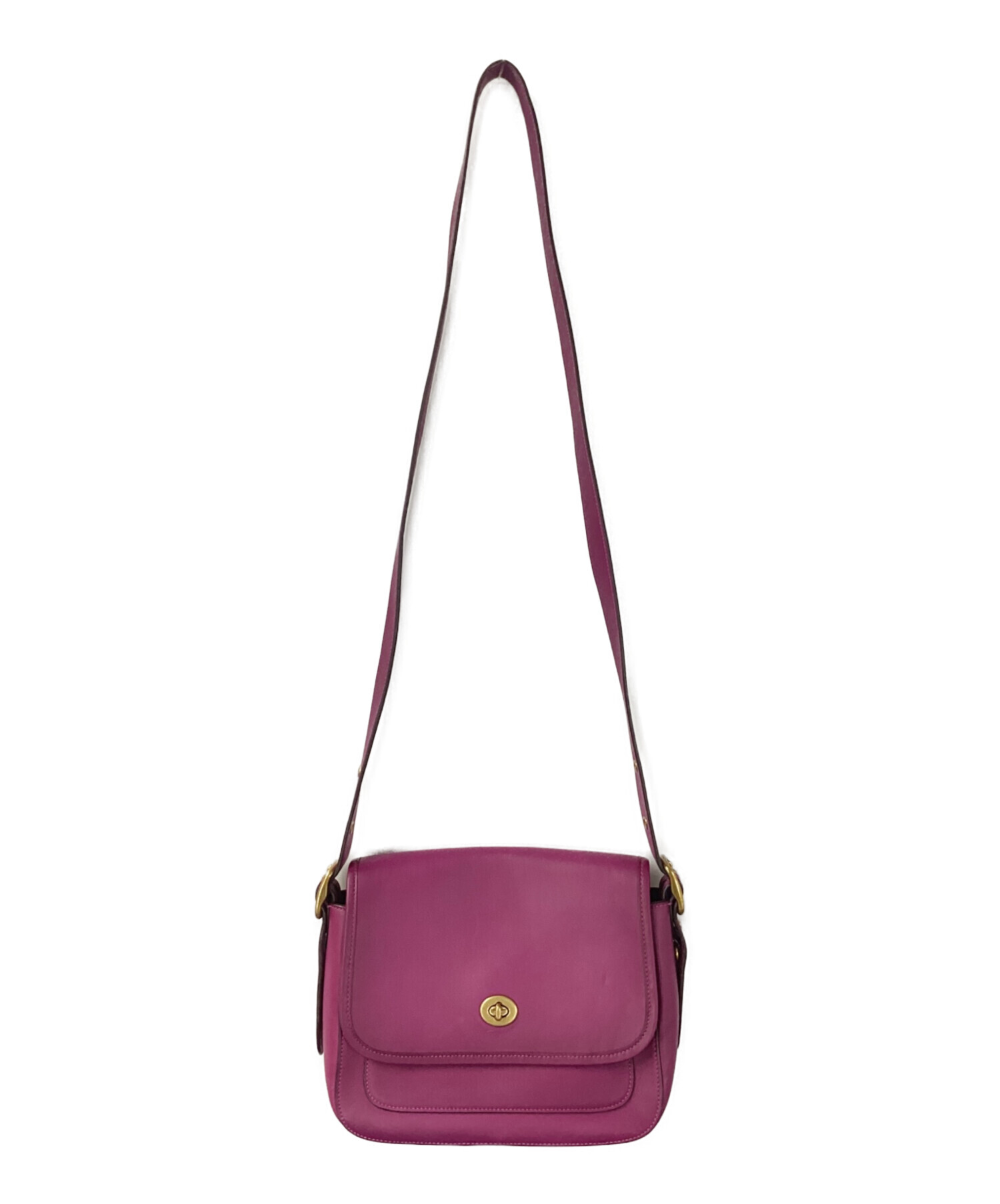 中古・古着通販】COACH (コーチ) グローブレザークロスボディバッグ 