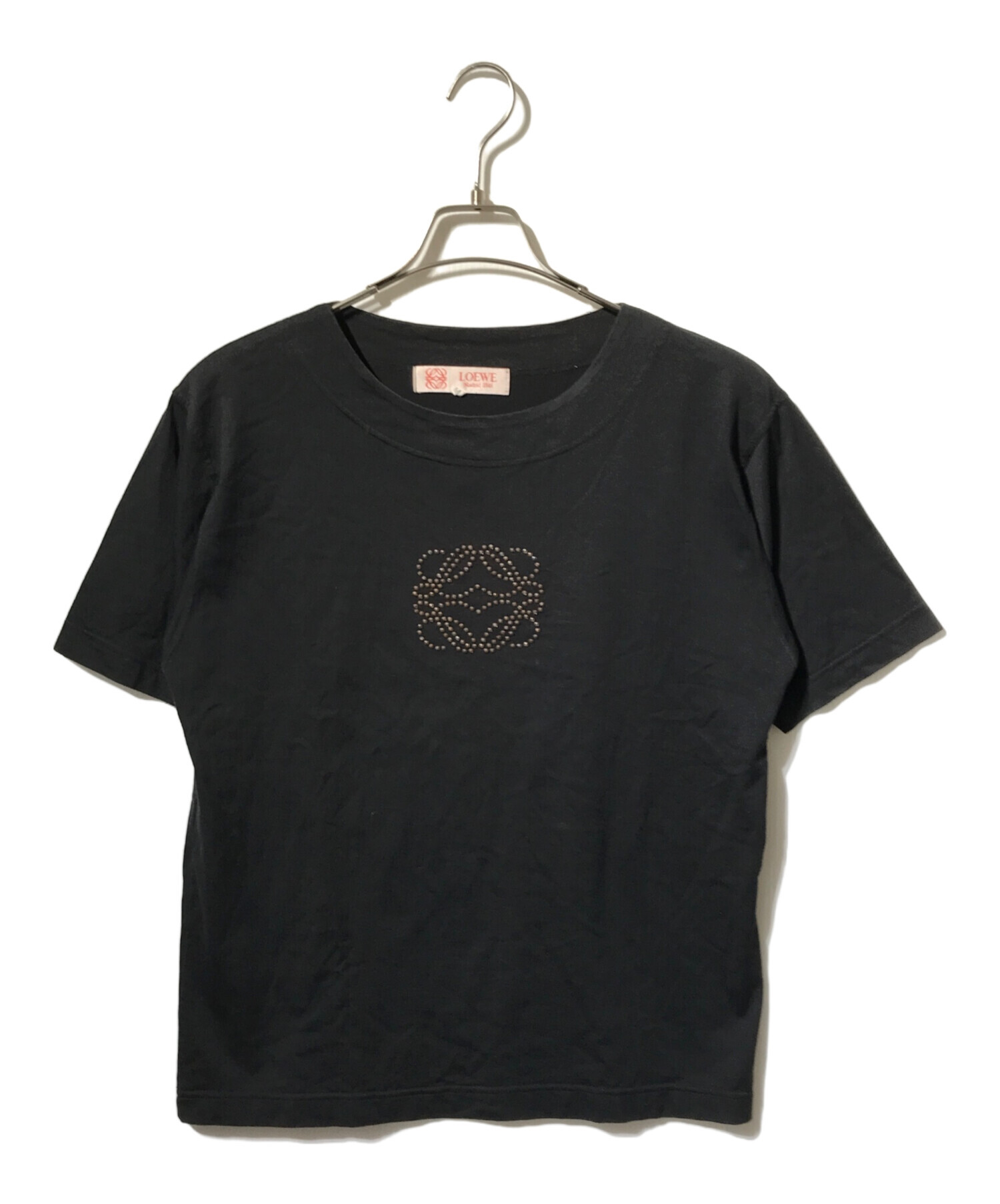 中古・古着通販】LOEWE (ロエベ) アナグラムラインストーンTシャツ
