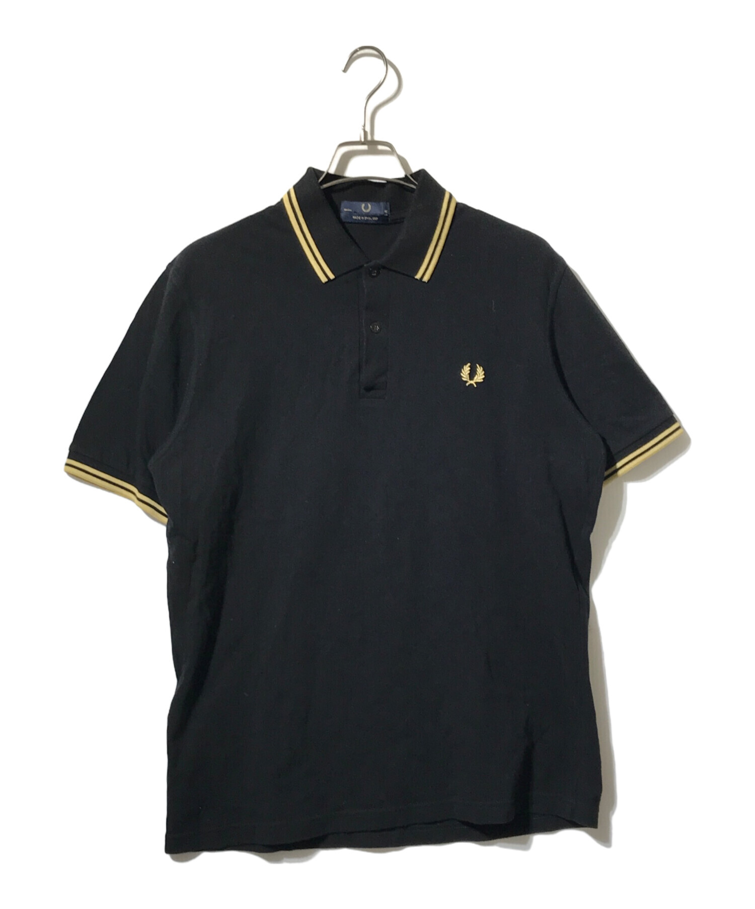 未使用に近い‼️フレッドペリーポロシャツ　M12 ブラック×ゴールド　XLサイズ 中古・古着通販】FRED PERRY (フレッドペリー) ポロシャツ ブラック