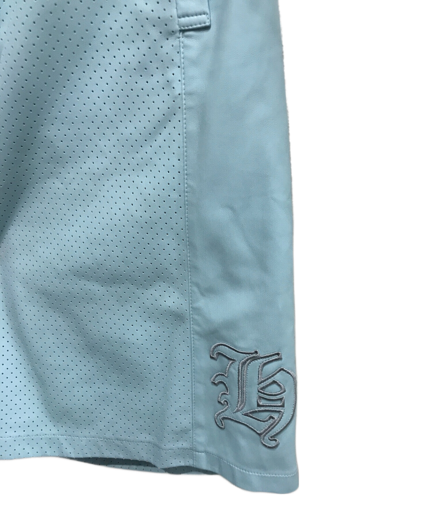 【新品】BREATH ブレス BADHOP レザーショーツ L 中古・古着通販】BREATH (ブレス) FAUX LEATHER SHORTS ブルー サイズ