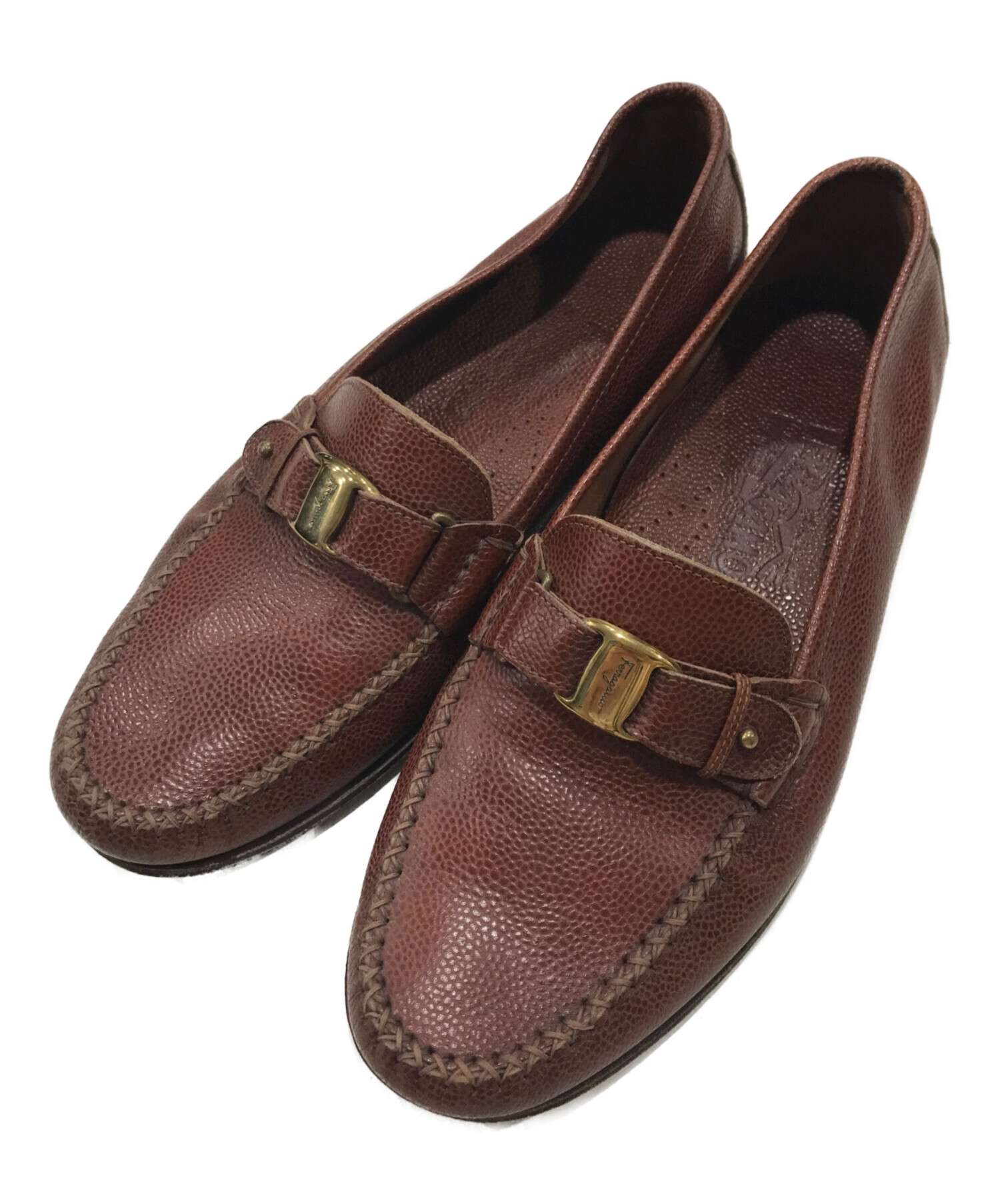 サルヴァトーレフェラガモ/ドライビングシューズ/6(24cm)ブラウン/メンズ 中古・古着通販】Salvatore Ferragamo (サルヴァトーレ フェラガモ
