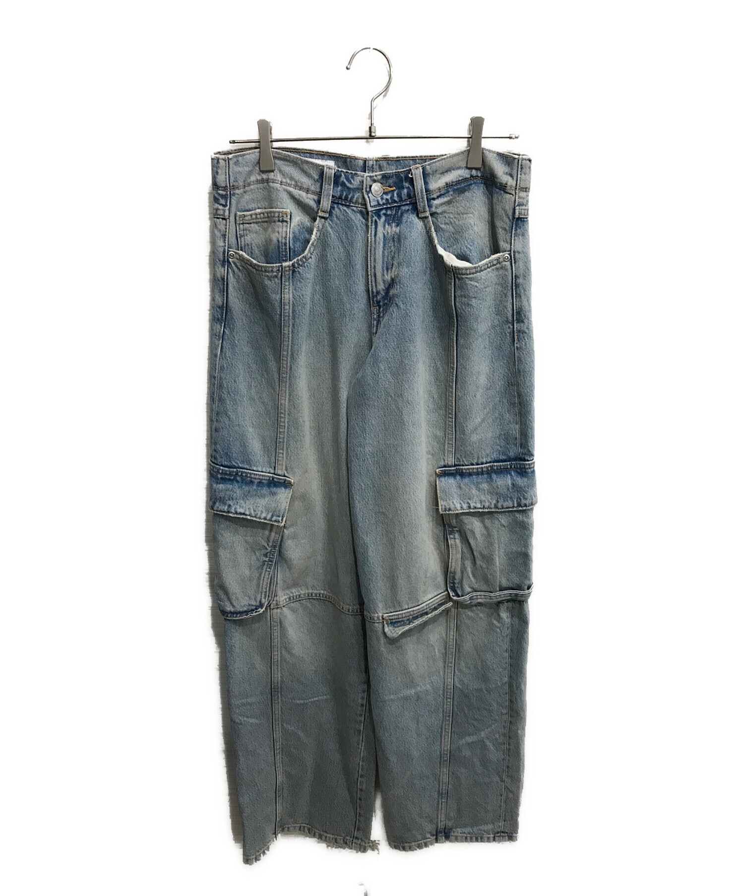 中古・古着通販】ZARA (ザラ) デニムカーゴパンツ インディゴ サイズ 