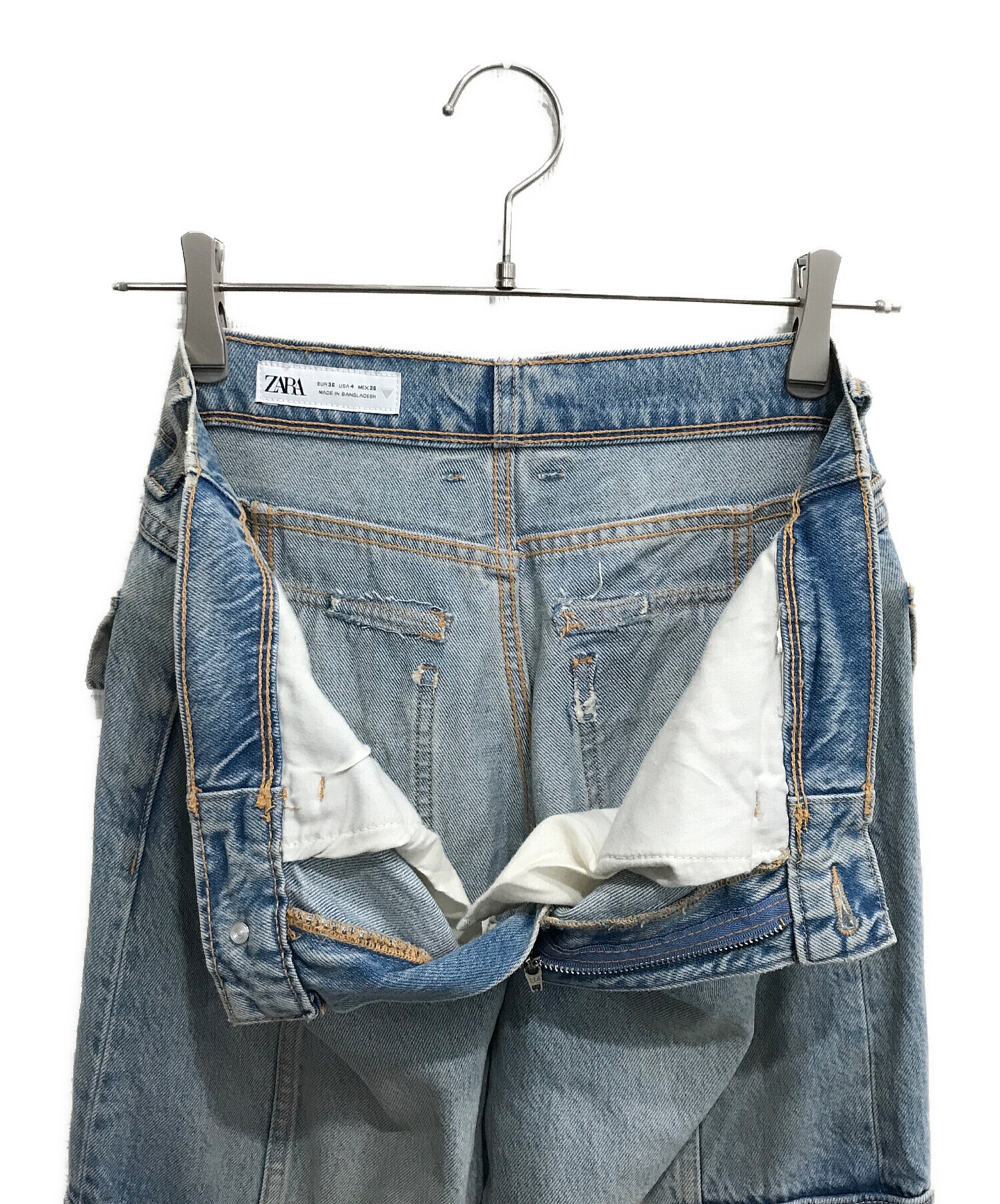 中古・古着通販】ZARA (ザラ) デニムカーゴパンツ インディゴ サイズ