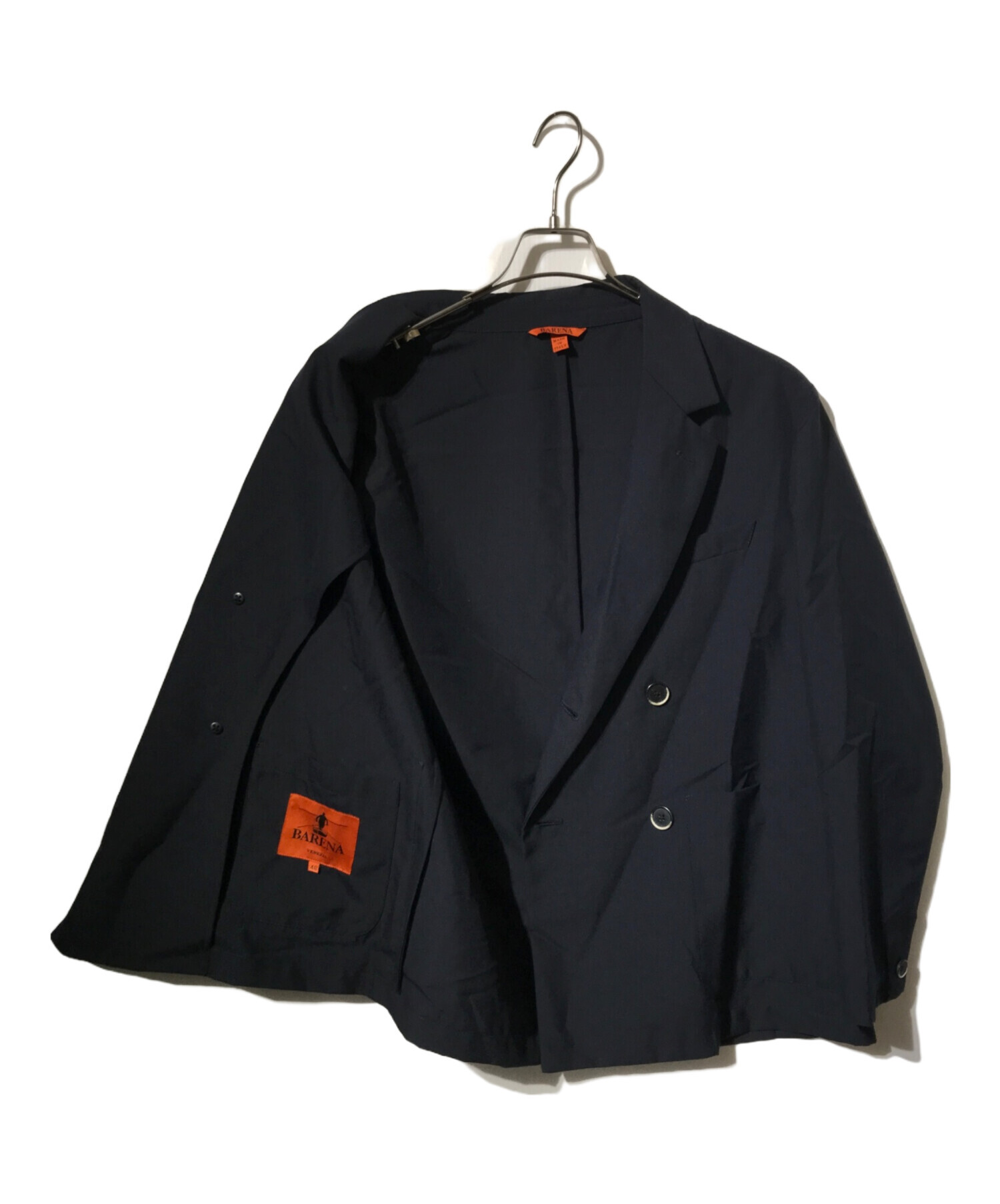中古・古着通販】BARENA (バレナ) ダブルジャケット ネイビー サイズ