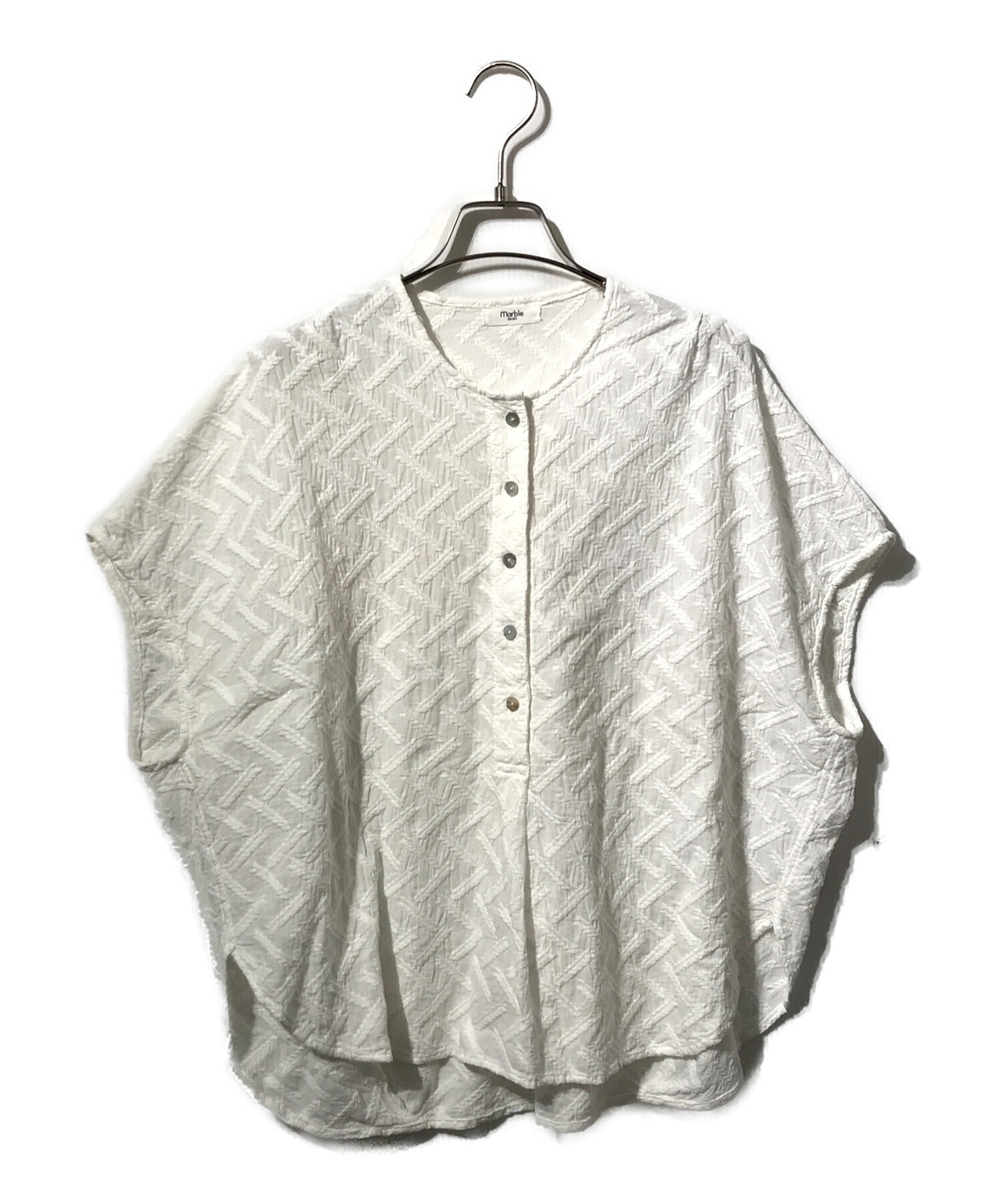 中古・古着通販】Marble SUD (マーブルシュッド) 刺繍フレンチスリーブ 
