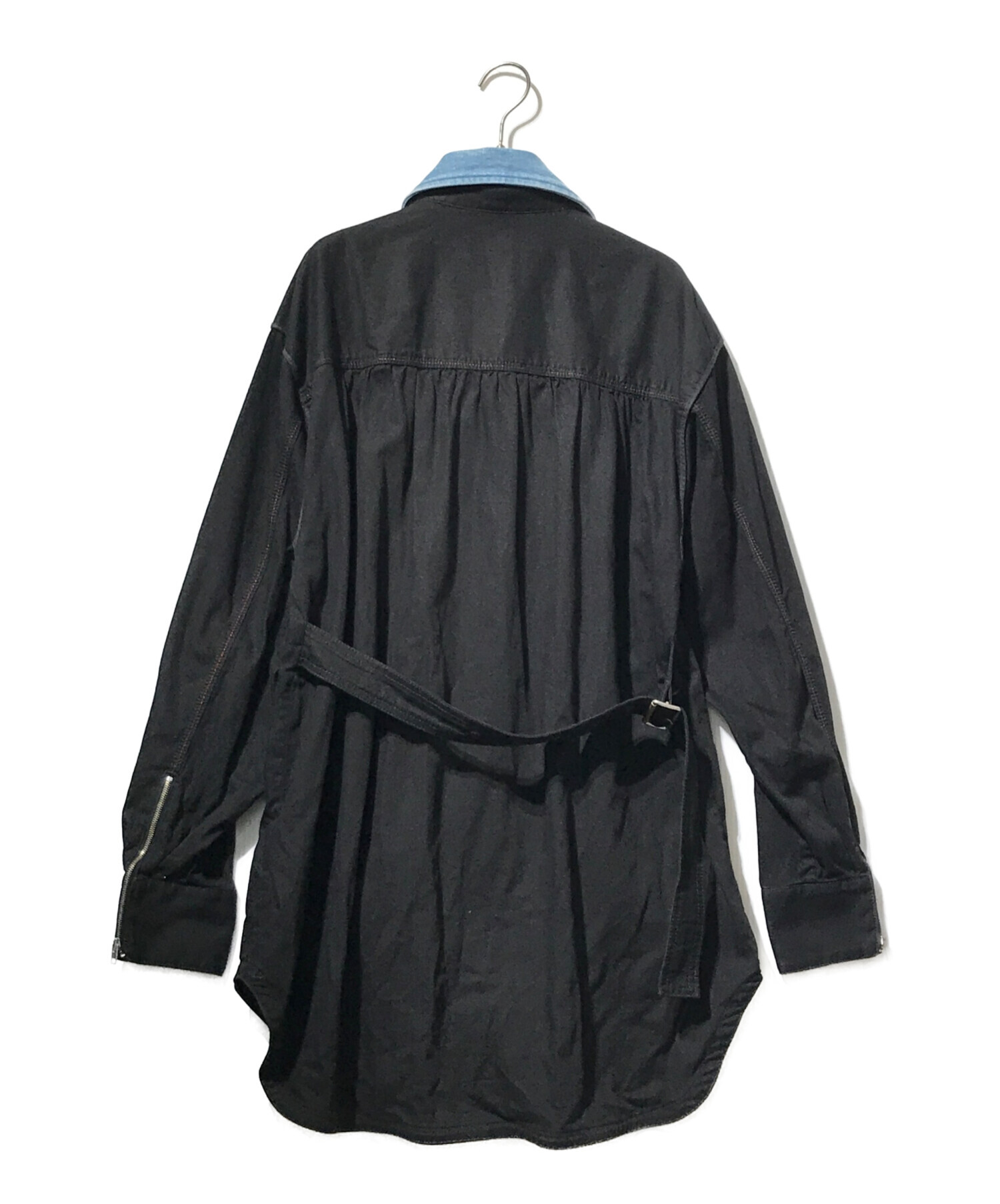 中古・古着通販】DIESEL (ディーゼル) ベルト付きデニム切替コート