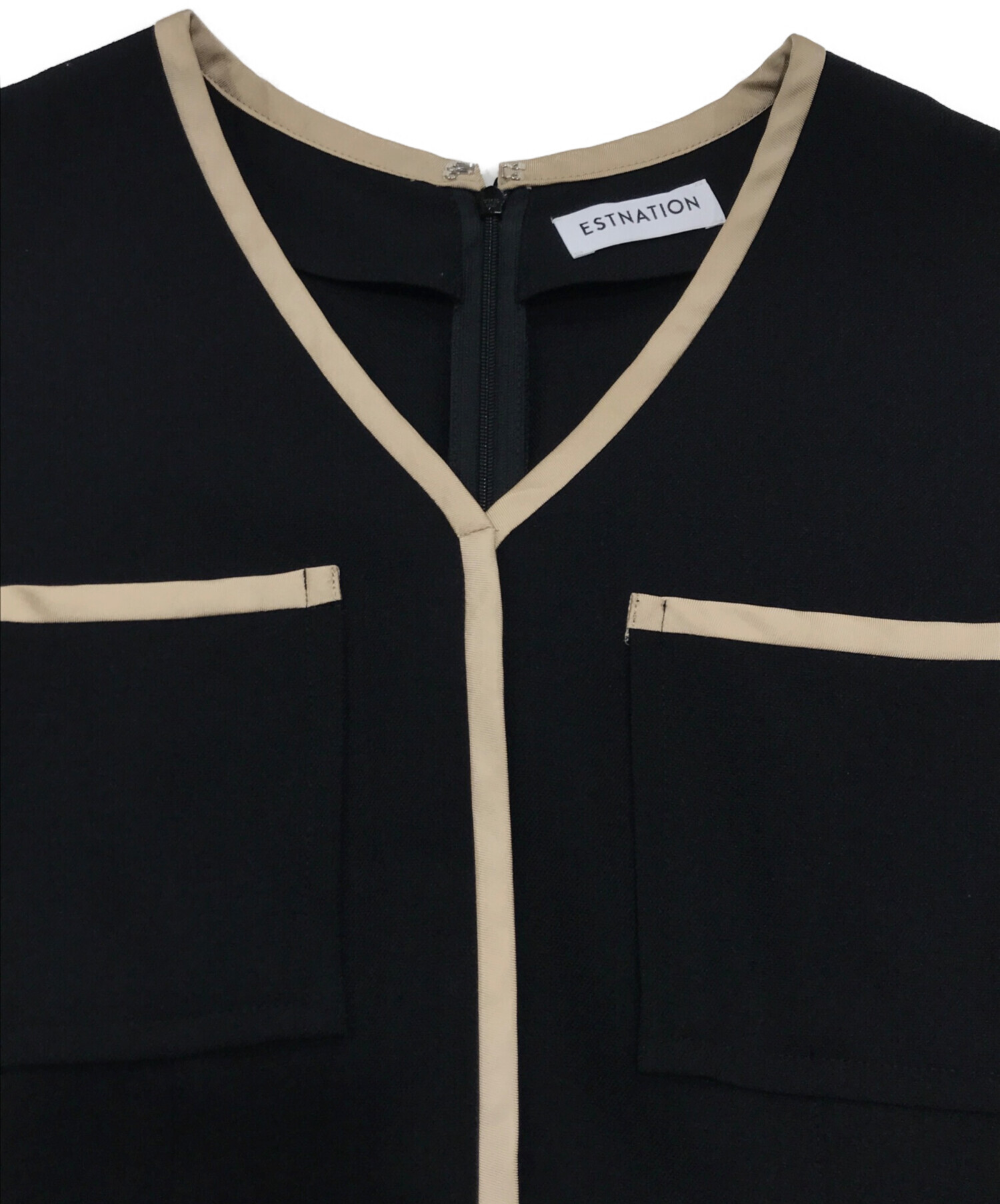 中古・古着通販】ESTNATION (エストネーション) バイカラー ワンピース