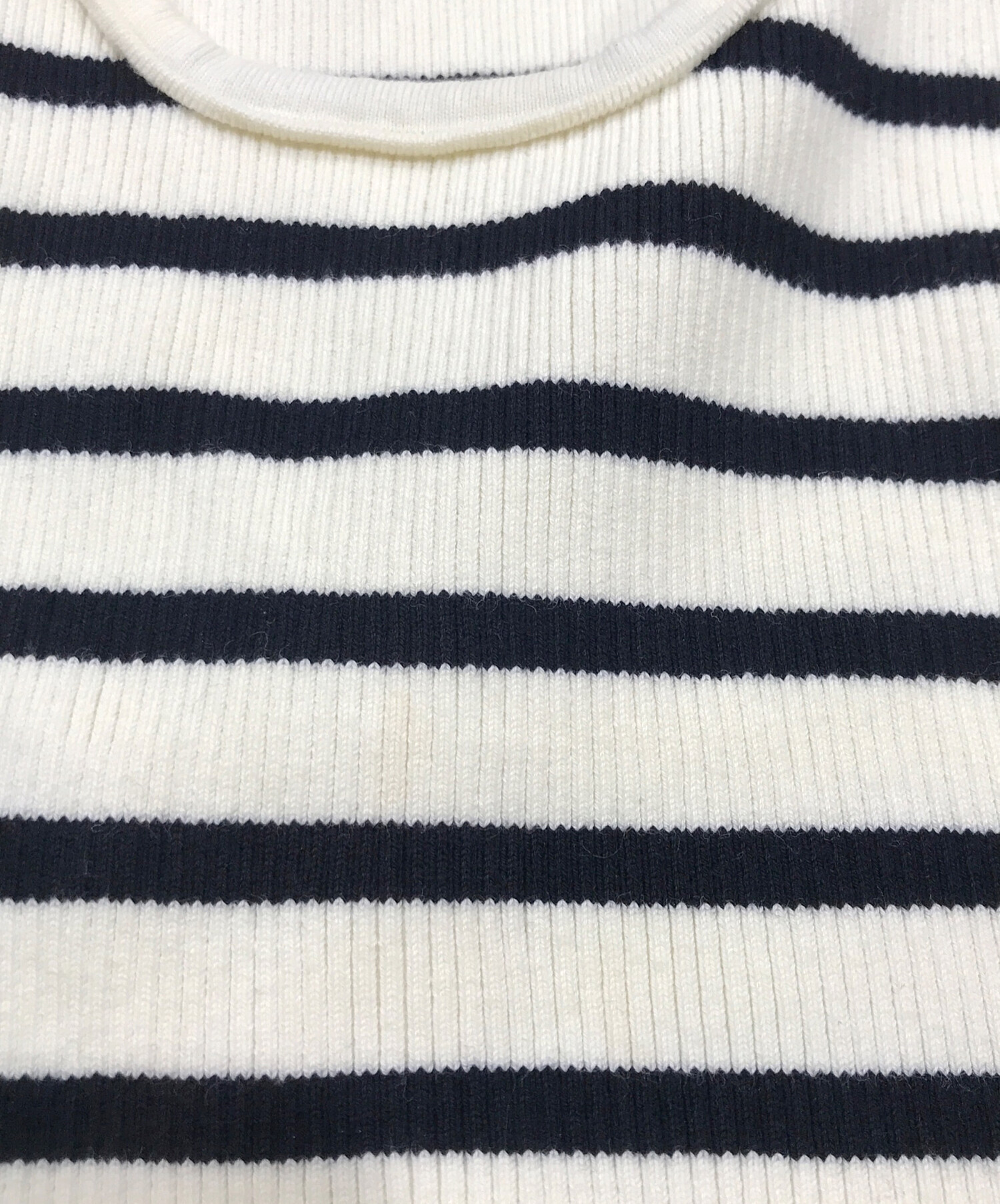 中古・古着通販】CELINE (セリーヌ) ボーダーリブタンクトップ