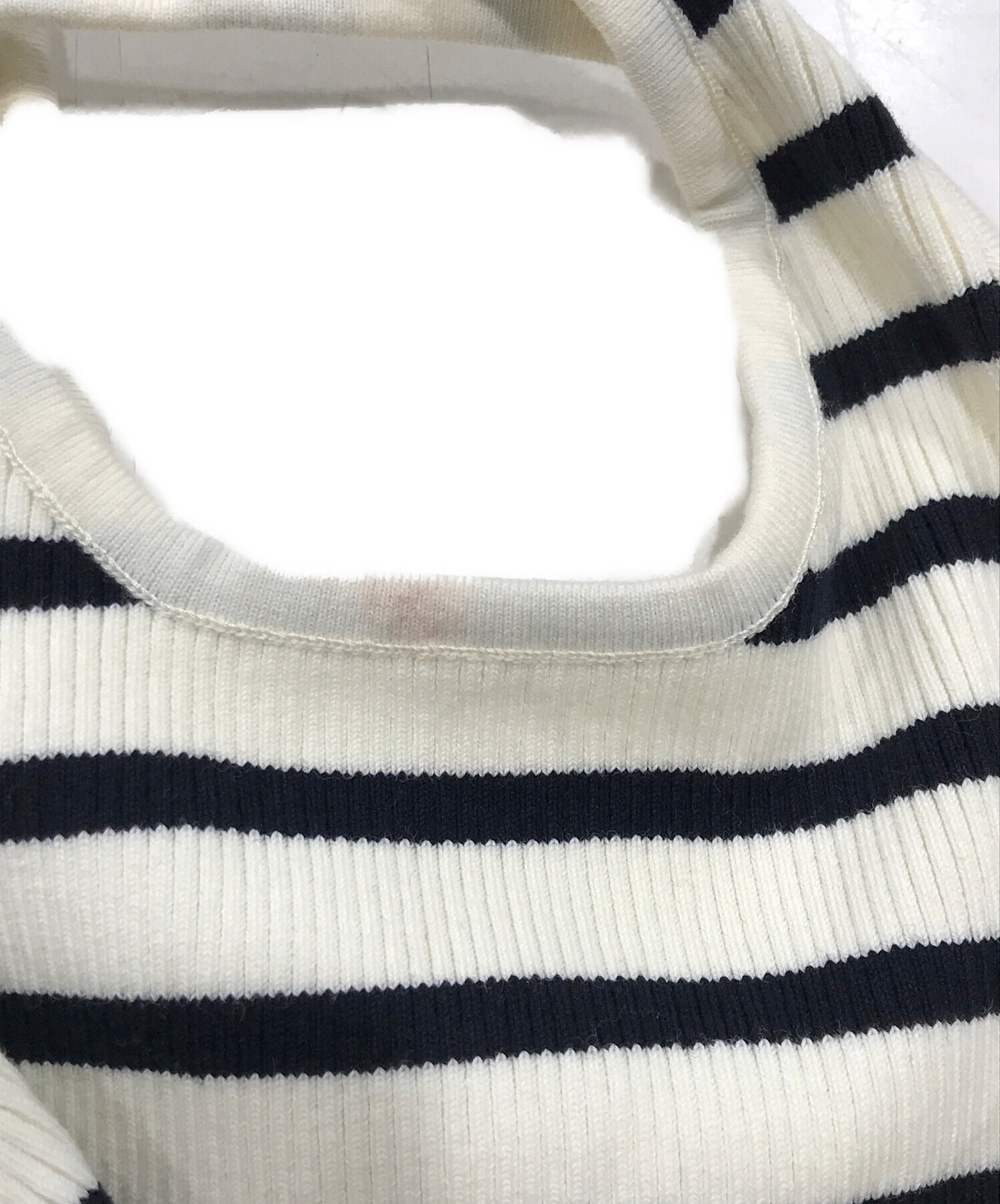 中古・古着通販】CELINE (セリーヌ) ボーダーリブタンクトップ
