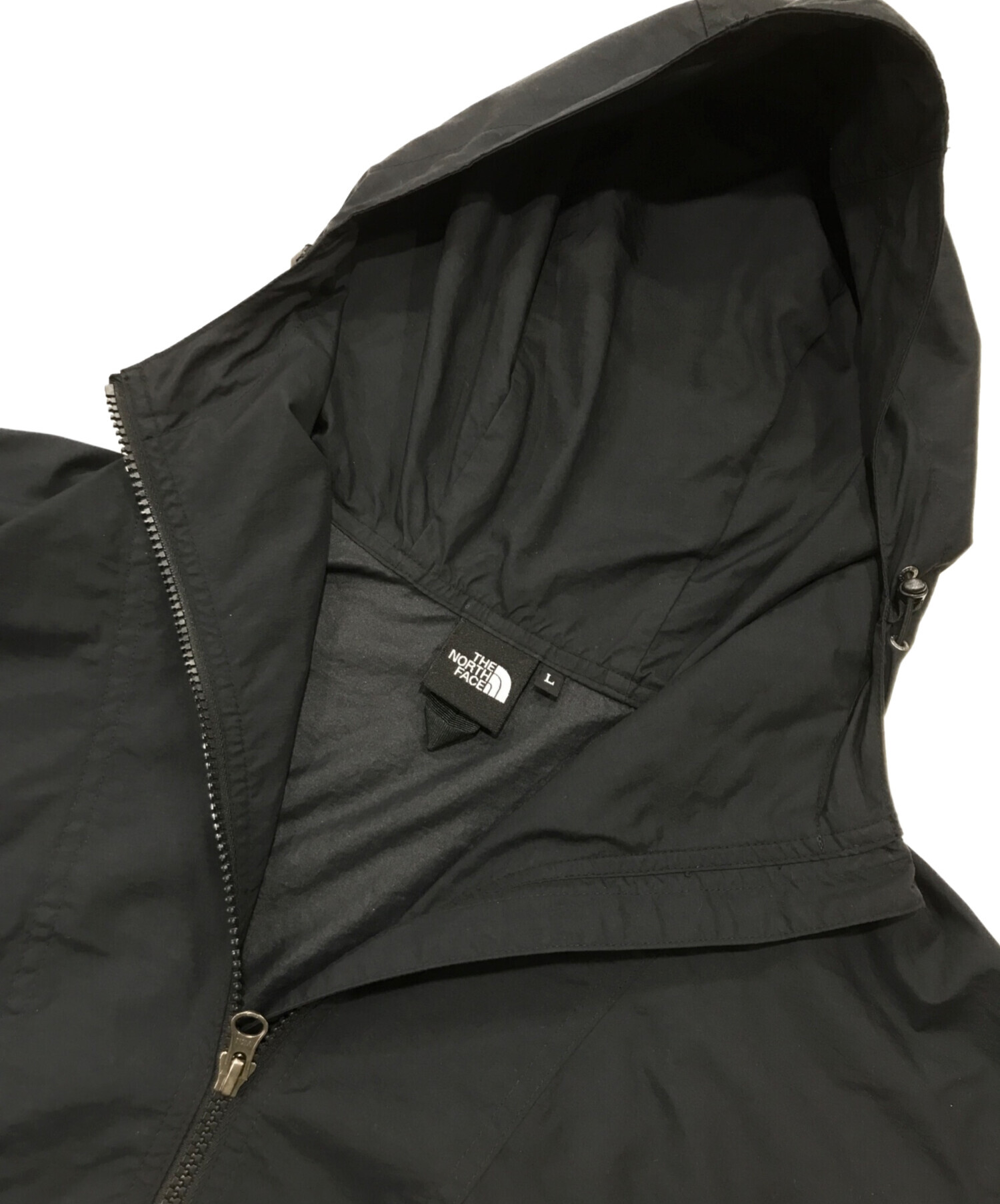 ノースフェイス アノラック マウンテンパーカー Lサイズ 古着 ブラック 中古・古着通販】THE NORTH FACE (ザ ノース フェイス) コンパクト