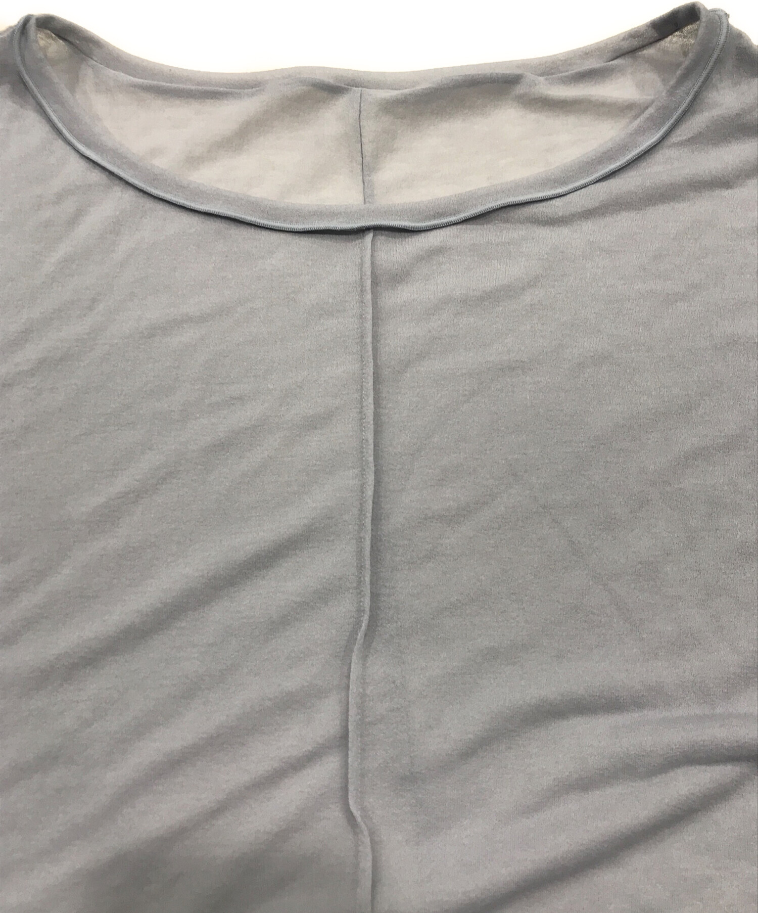 【Used】ETRE TOKYO センターピンタックシアーロンTee ブルー 中古・古着通販】ETRE TOKYO (エトレトウキョウ) センターピンタックシ