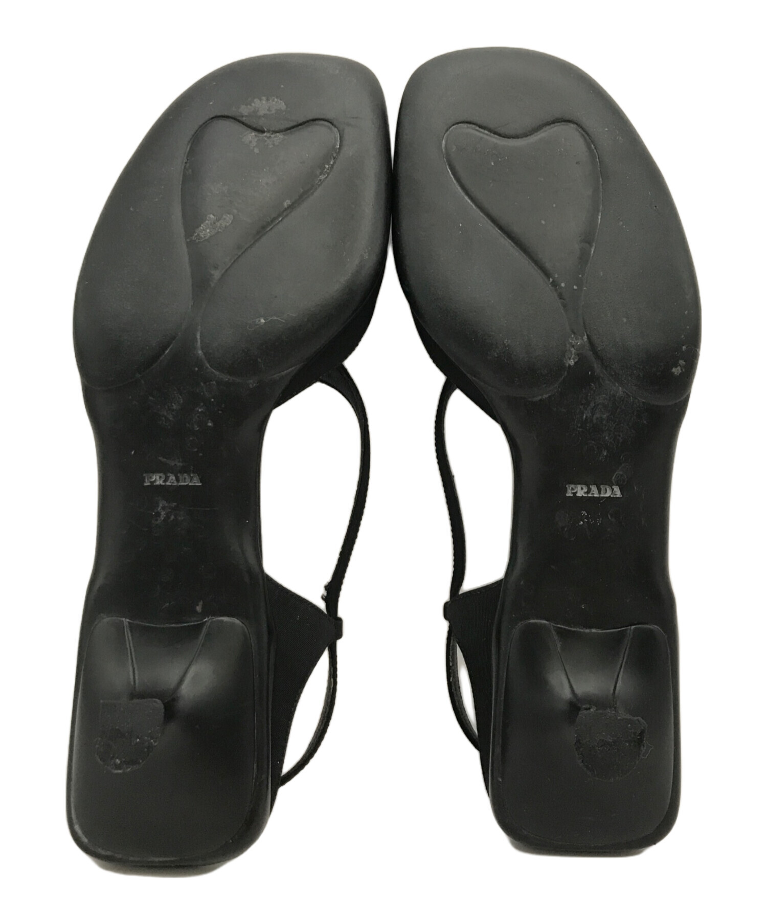 中古・古着通販】PRADA (プラダ) 三角ロゴサンダル ブラック サイズ:35